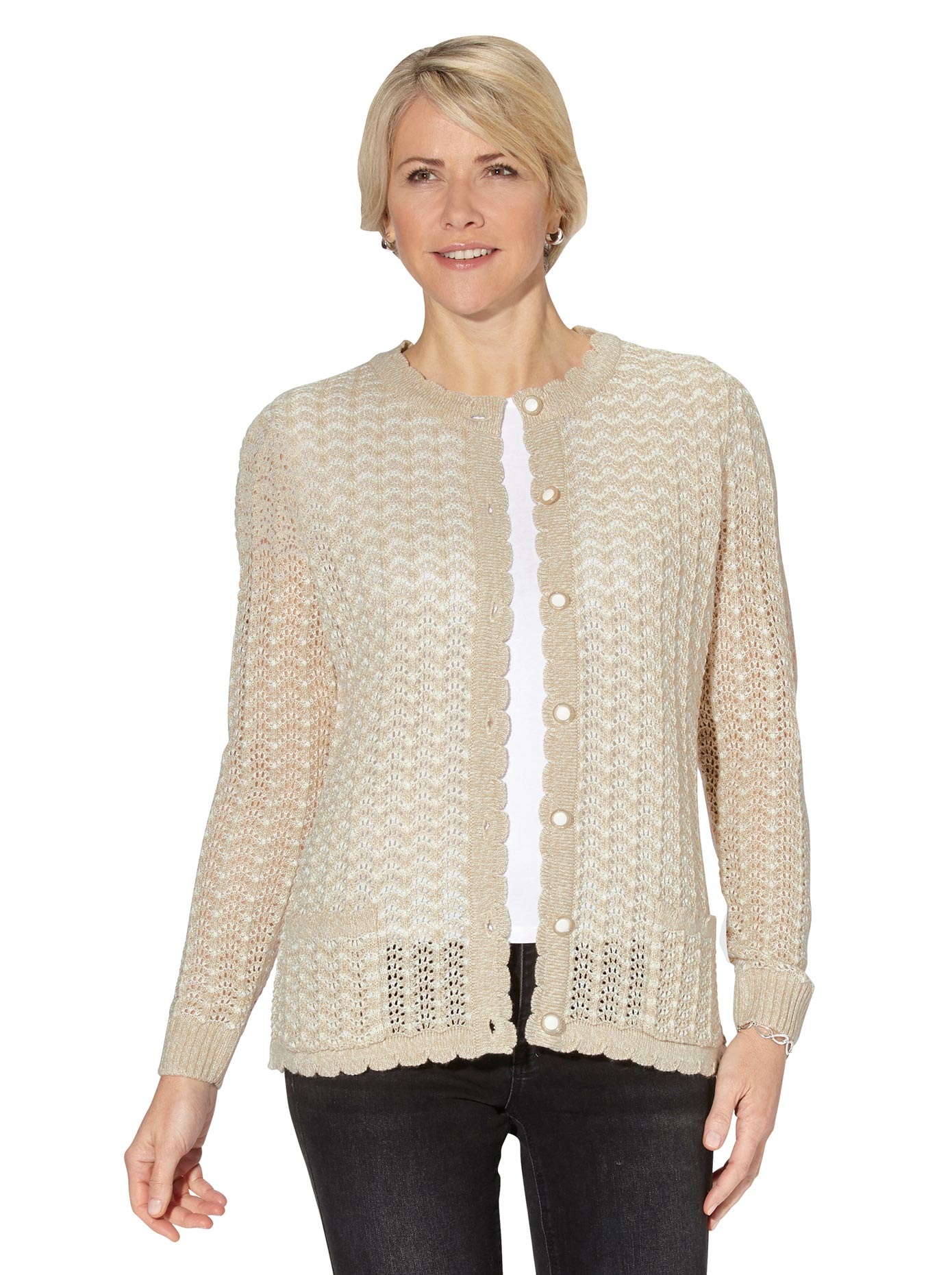 Classic Basics Ajourstrickjacke kaufen