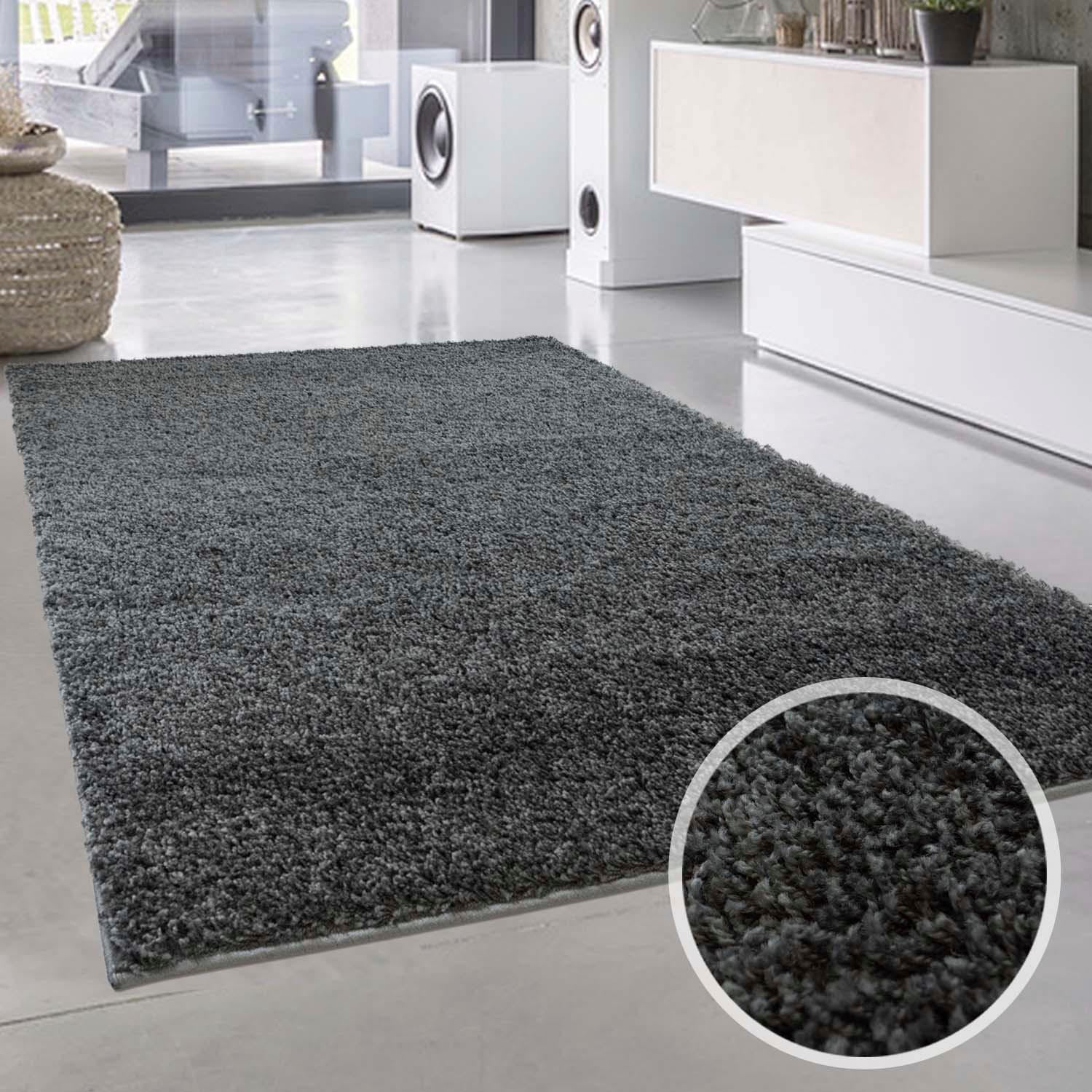 Image of Carpet City Hochflor-Teppich "Shaggi uni 500" rechteckig 30 mm Höhe Läufer, Shaggy, Uni, Langflor, weich, Wohnzimmer, Schlafzimmer, Kinder