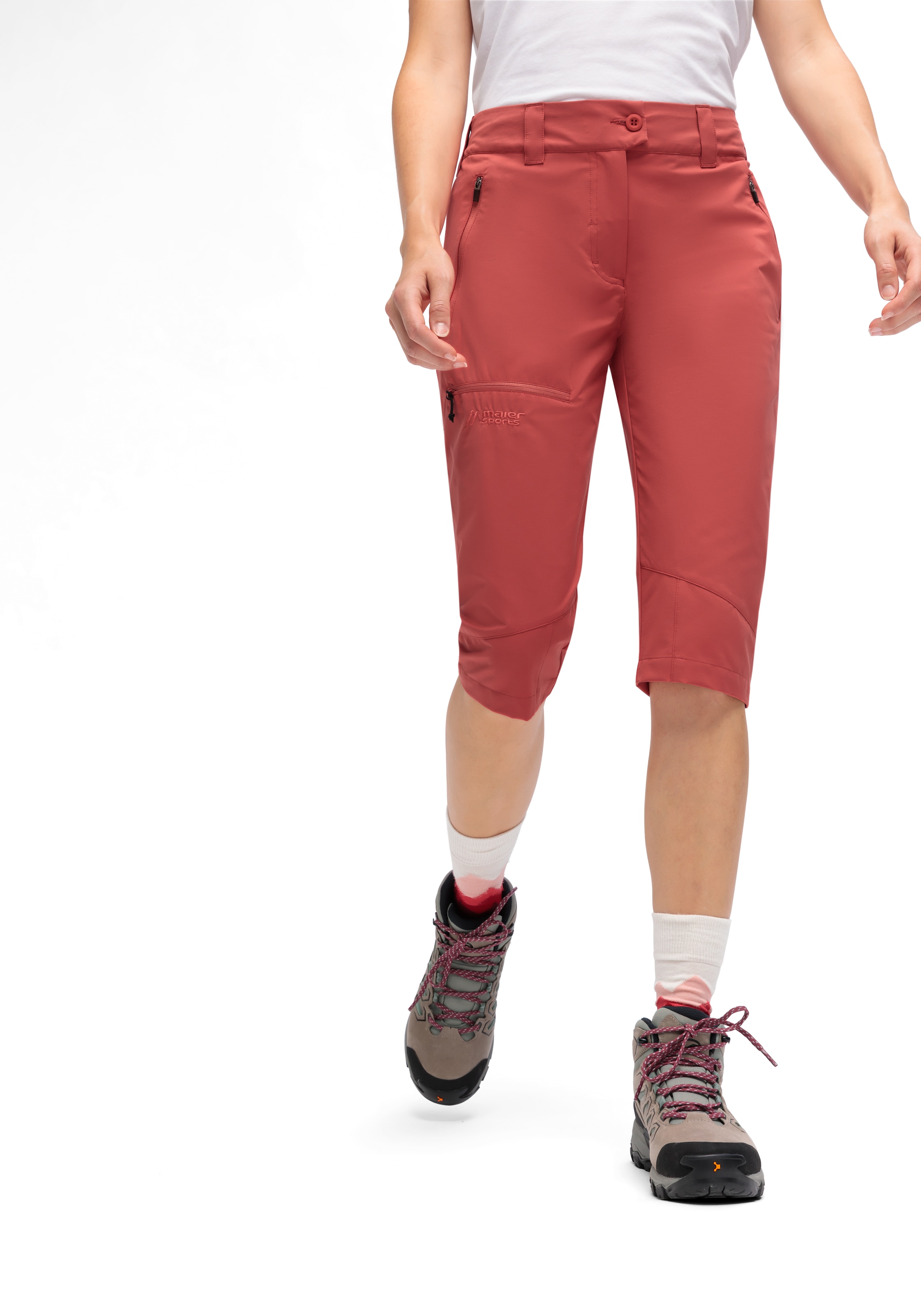 Maier Sports Outdoorhose »Lulaka Capri Loop«, Damen Wanderhose, elastische Funktionshose mit 3 Taschen, Regular Fit