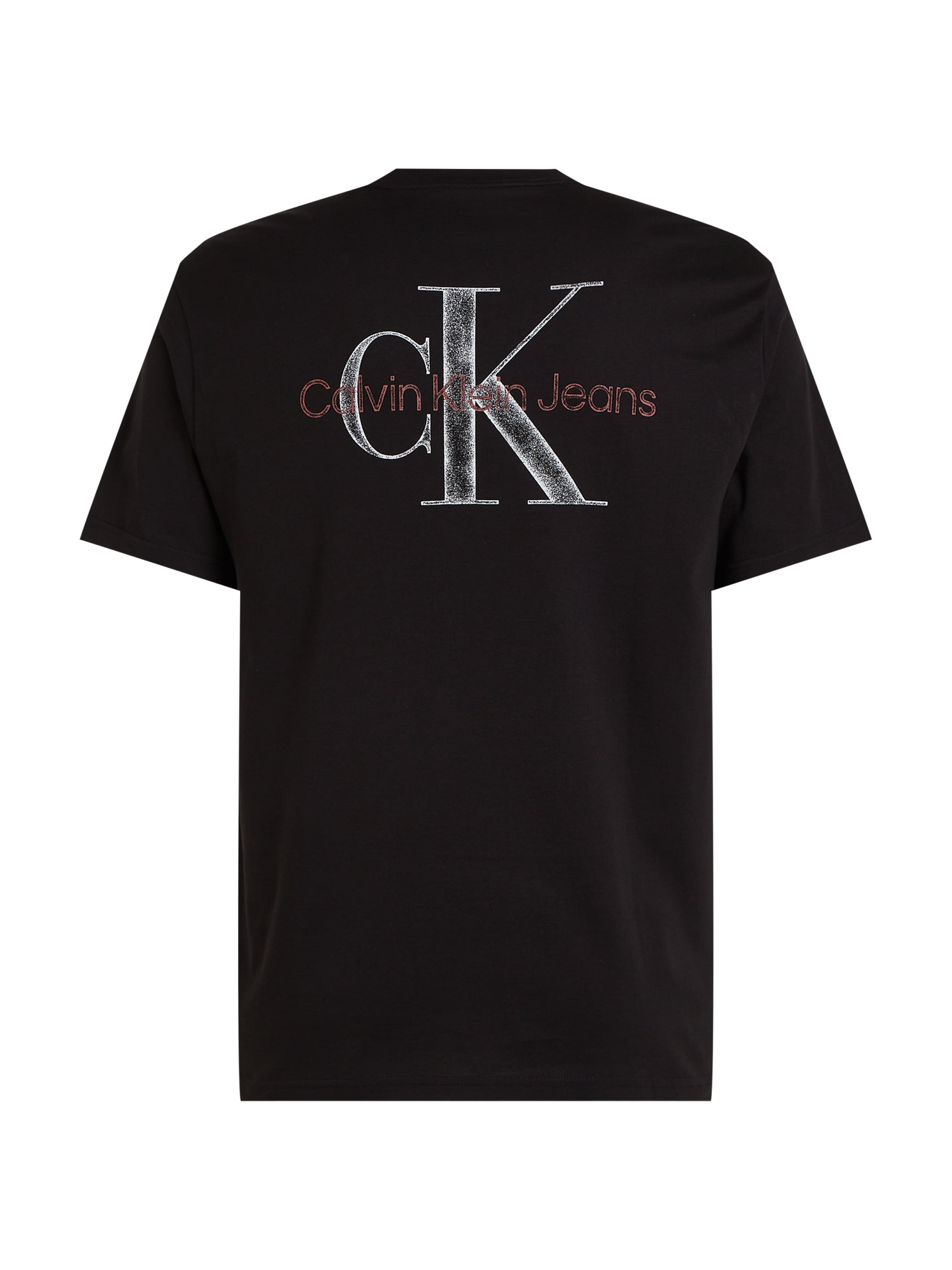 Calvin Klein Jeans Plus T-Shirt »Plus Textured Monologo Tee«, in Grossen Grössen mit Rückendruck