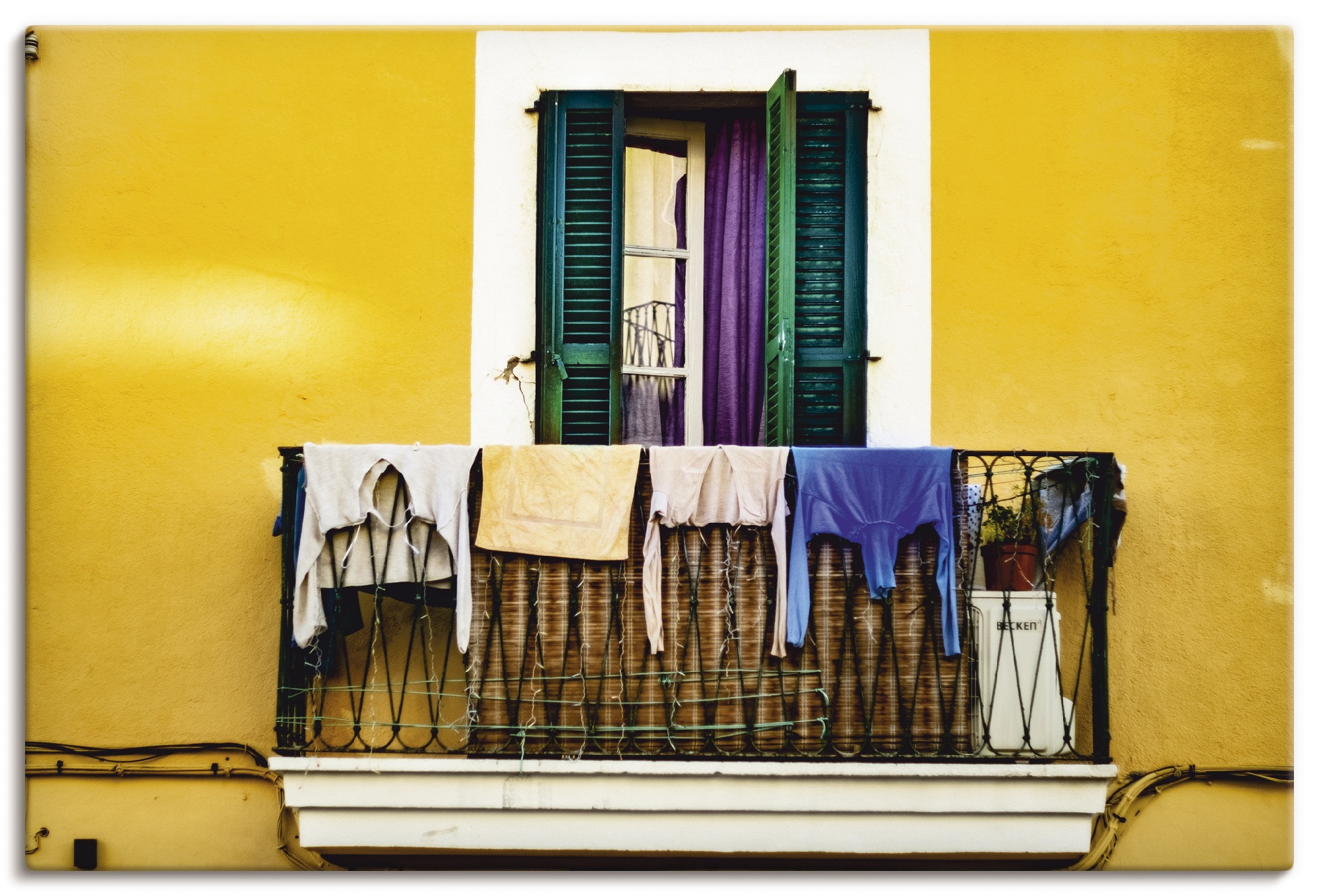 Image of Artland Wandbild »Altstadt Wohnung«, Fenster & Türen, (1 St.), in vielen Grössen & Produktarten - Alubild / Outdoorbild für den Aussenbereich, Leinwandbild, Poster, Wandaufkleber / Wandtattoo auch für Badezimmer geeignet bei Ackermann Versand Schweiz