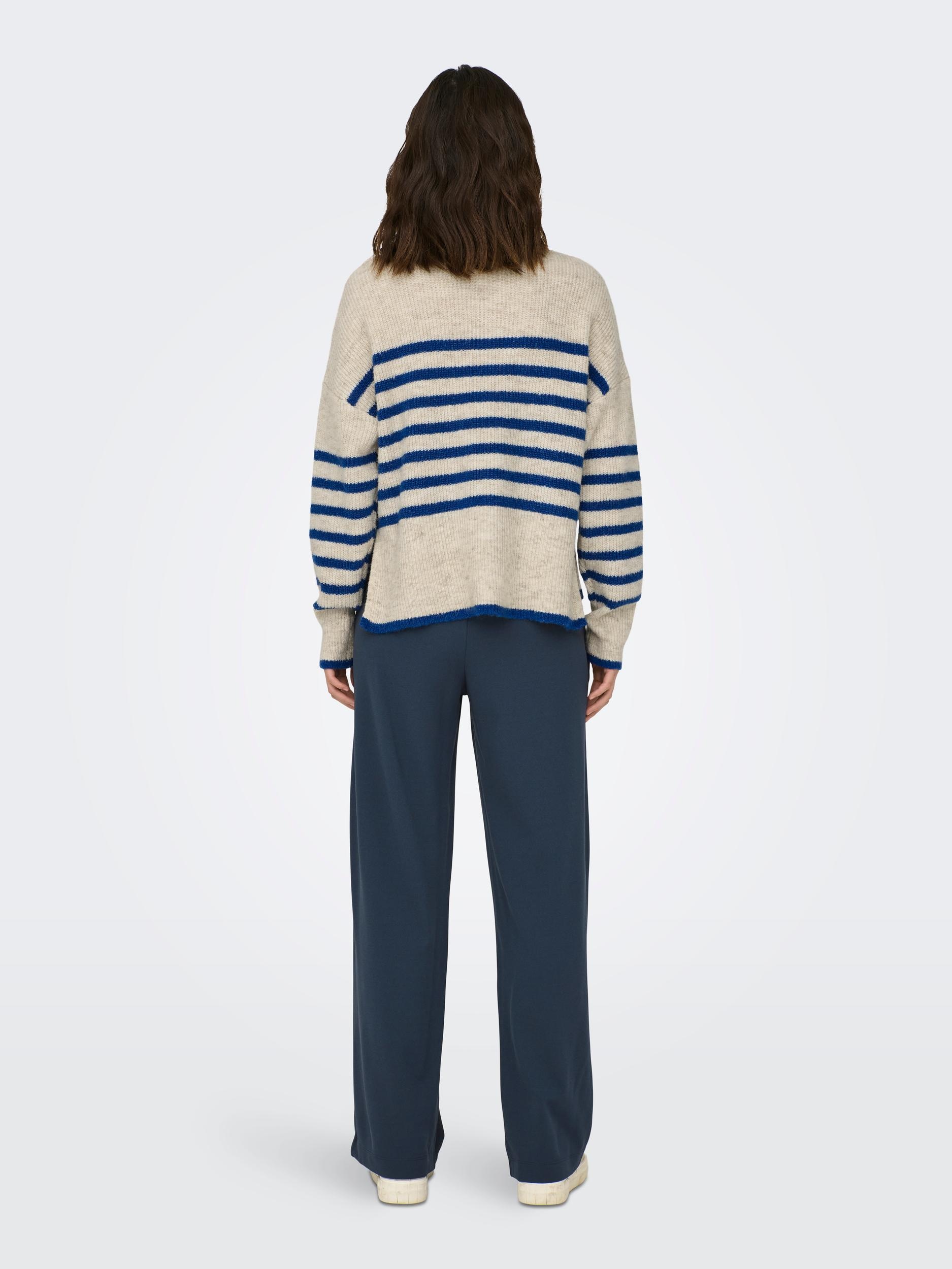 ONLY Strickpullover »ONLFRIDI LIFE LS STRIPE HIGH NECK KNT«