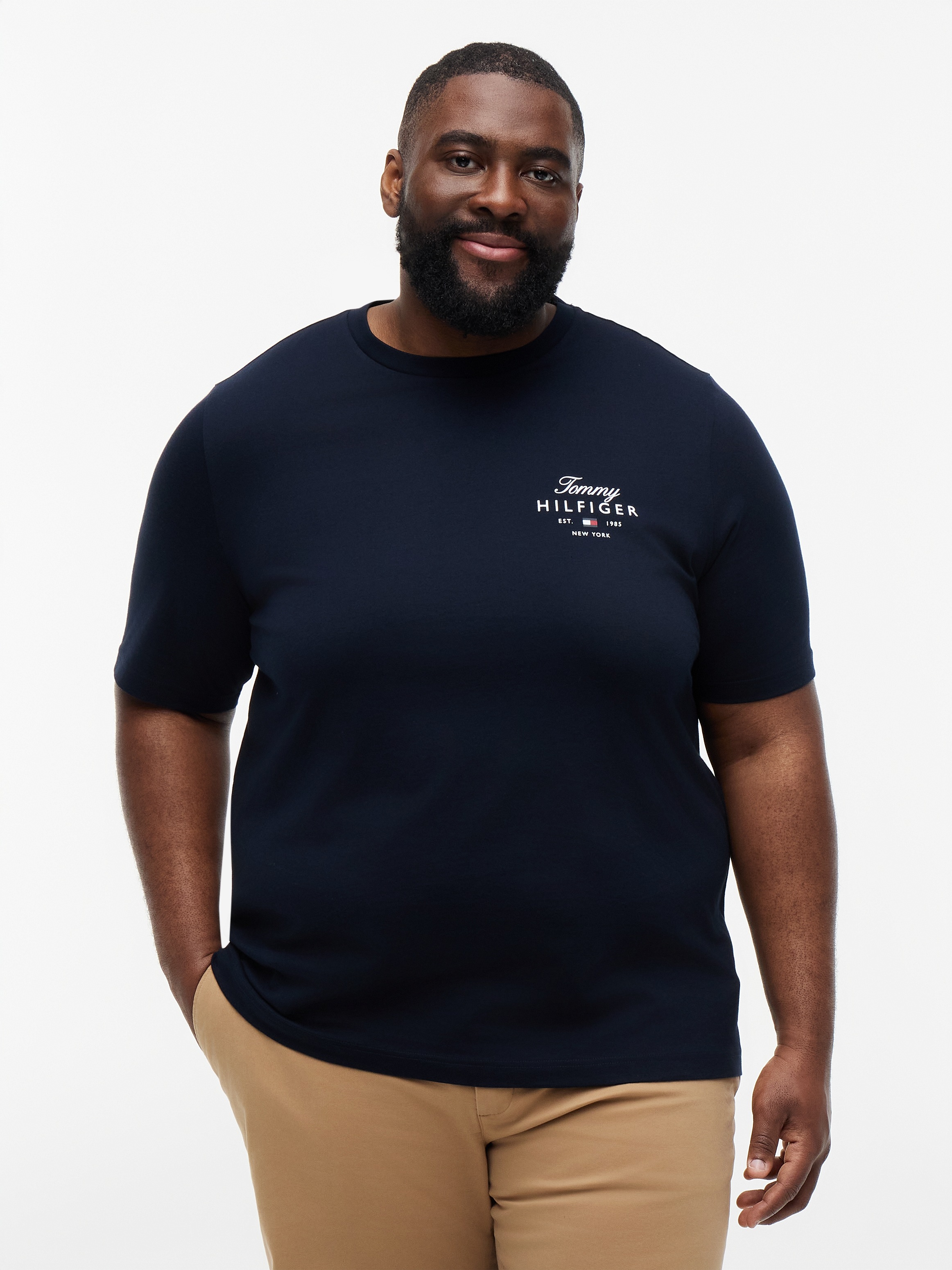 Image of Tommy Hilfiger Big & Tall T-Shirt "BT-SCRIPT STACK" Grosse Grössen, aus Jersey mit Logo