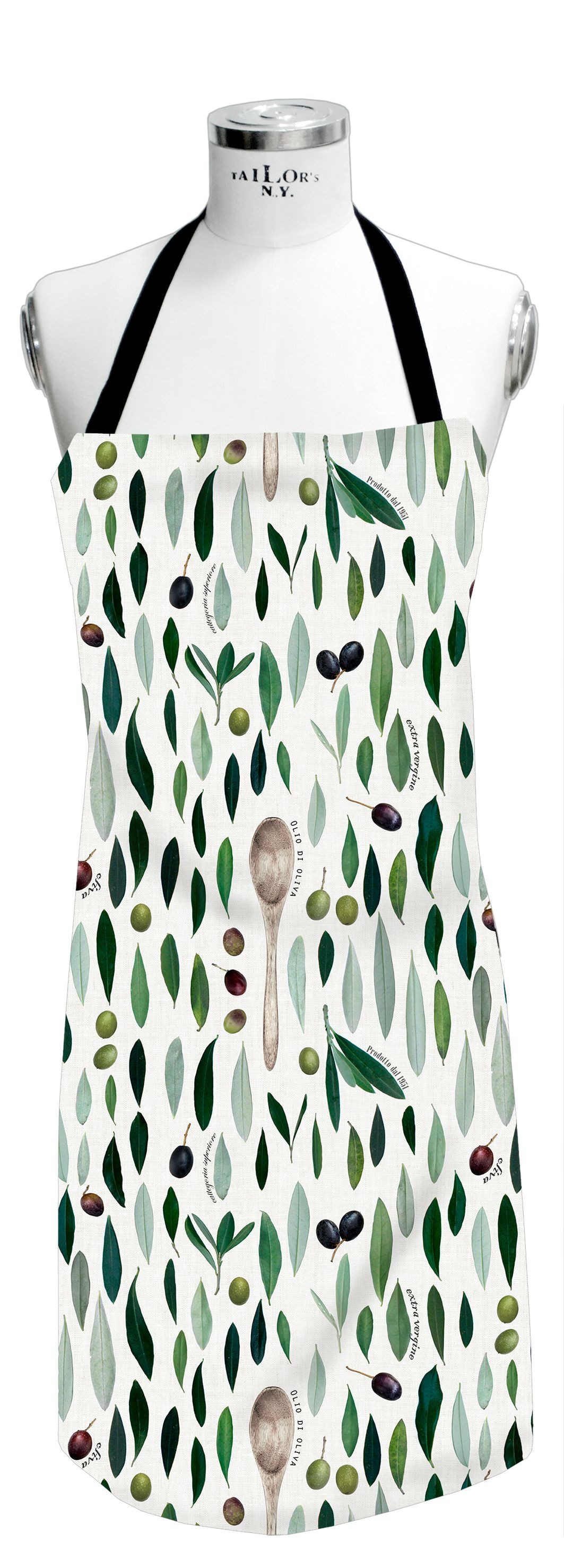Image of APELT Kochschürze "7007" Olivendesign
