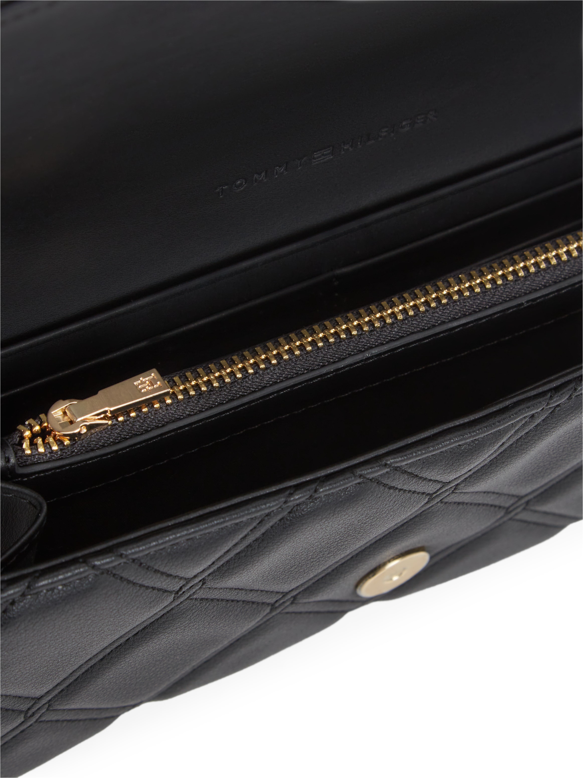 Tommy Hilfiger Geldbörse »TH FEMININE WALLET ON CHAIN« Damen Geldbeutel, Minibag mit Zierkette als Umhängeriemen