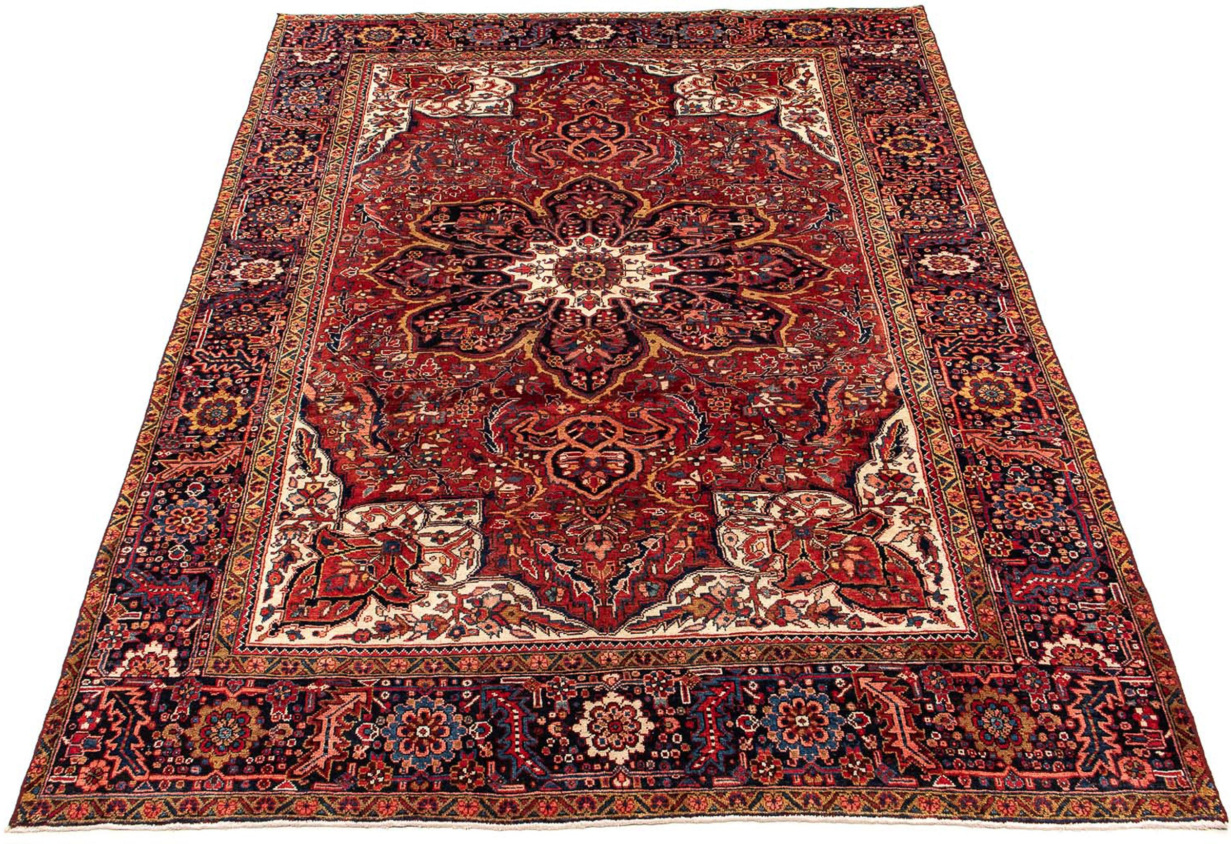 Image of morgenland Orientteppich »Perser - Nomadic - 373 x 268 cm - dunkelrot«, rechteckig, 10 mm Höhe, Wohnzimmer, Handgeknüpft, Einzelstück mit Zertifikat bei Ackermann Versand Schweiz