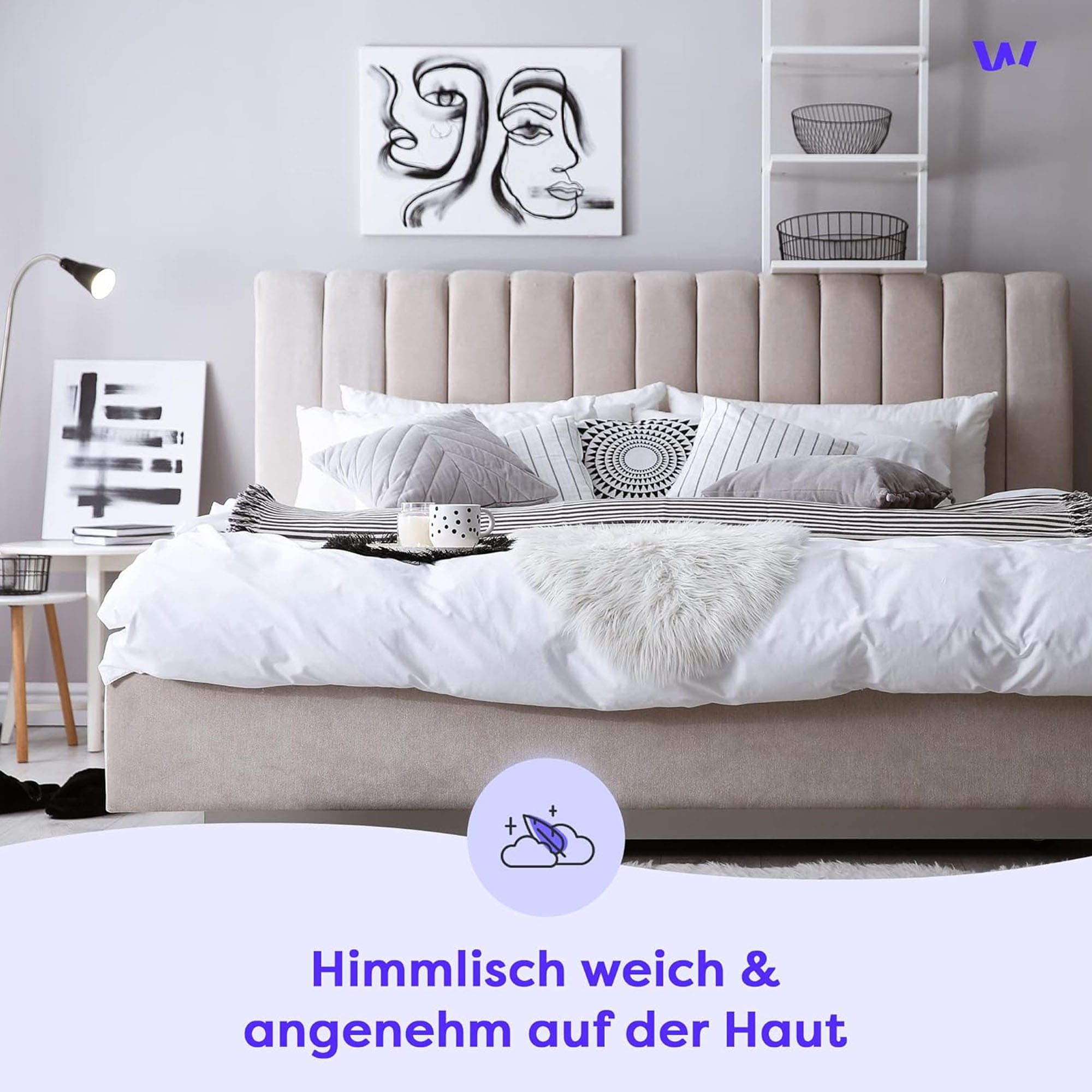 Wolkenfeld Linge de lit »Renforcé Bettwäsche Baumwolle - Natürlich weiches Schlafgefühl« 3 pièces 135x200 cm, 155x220 & Übergrössen I inkl. Kissenbezüge 80x80 I uni