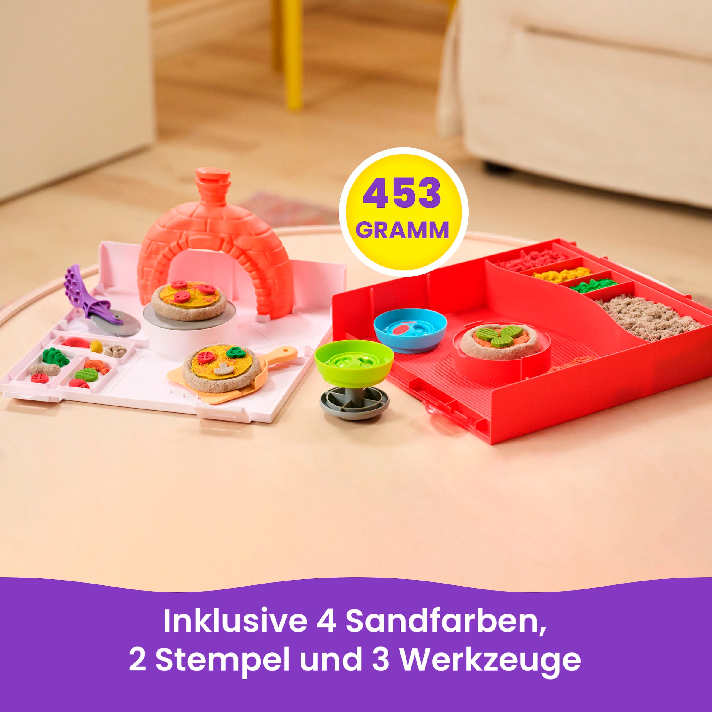 Spin Master Set créatif »Kinetic Sand Squish Pizza Set«