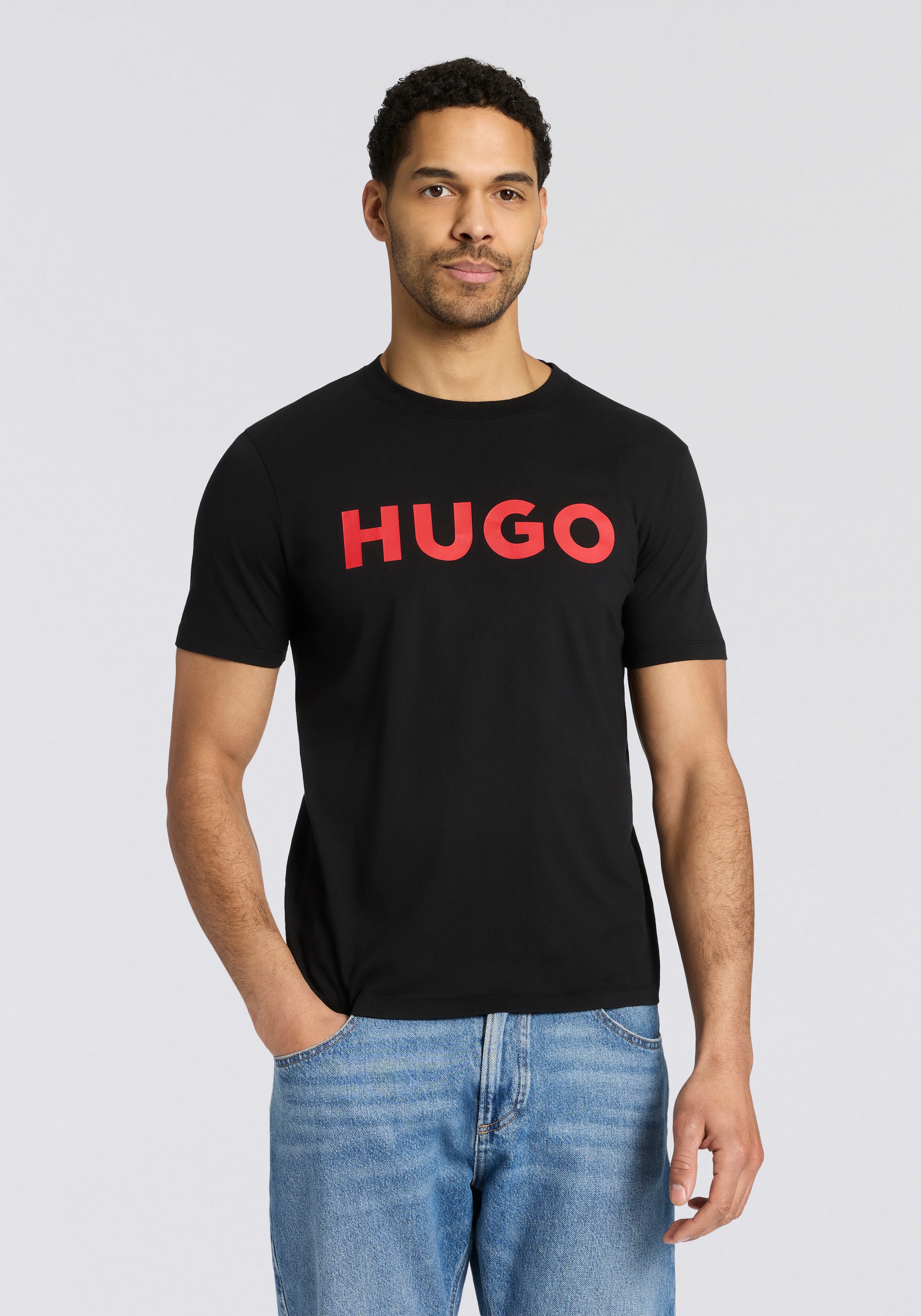 Image of HUGO T-Shirt "Dulivio" Rundhalsausschnitt, Regular Fit, Must have Basic