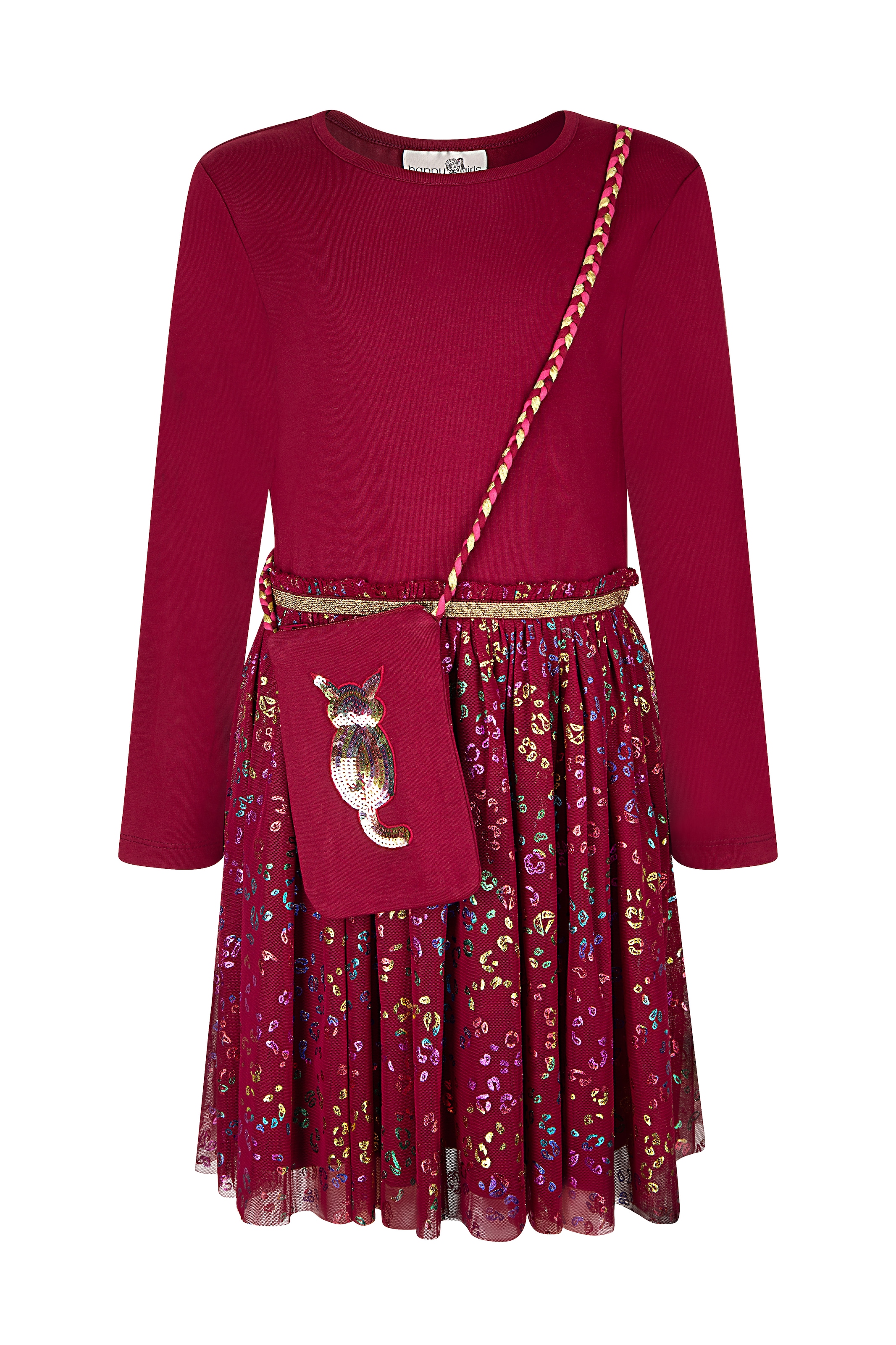 Image of happy girls Midikleid Set, 2 Stk. tlg. mit kleiner Umhängetasche mit Pailletten