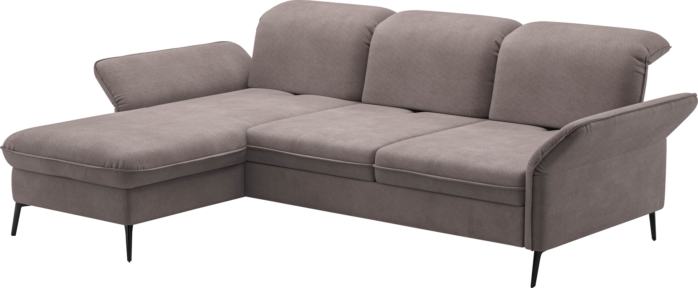 sit&more Ecksofa »Emely, inkl. Sitztiefenverstellung«, wahlweise mit Bettfunktion,Bettkasten,Kopf- & Armteilverstellung