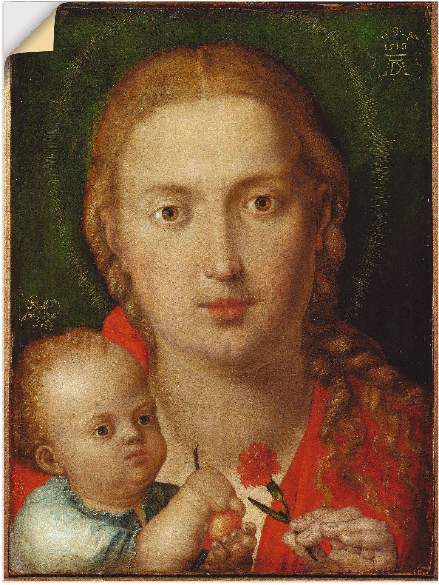 Image of Artland Wandbild »Muttergottes mit der Nelke. 1516«, Religion, (1 St.), in vielen Grössen & Produktarten -Leinwandbild, Poster, Wandaufkleber / Wandtattoo auch für Badezimmer geeignet bei Ackermann Versand Schweiz