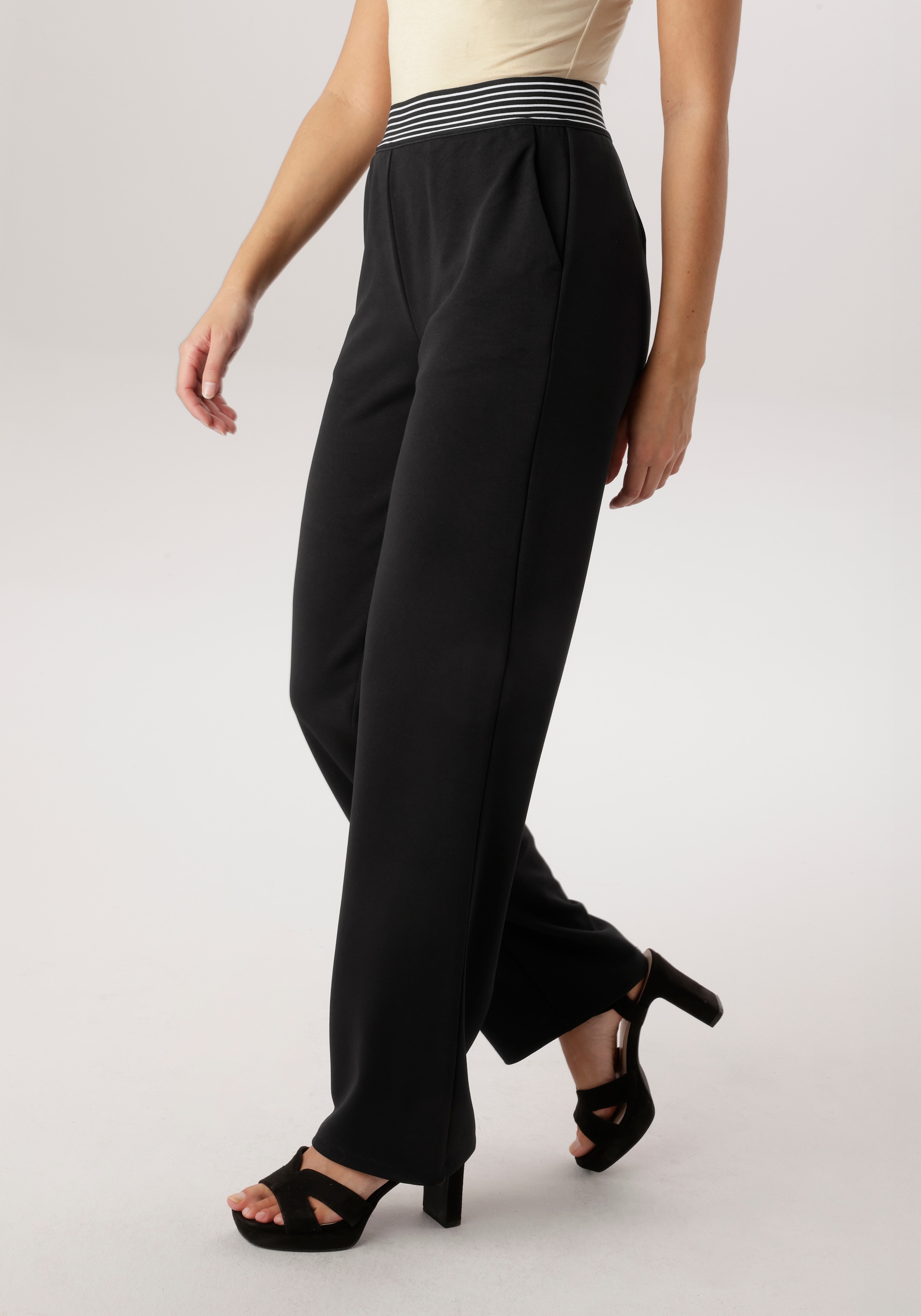 Aniston SELECTED Schlupfhose  mit gestreifen Rundum-Gummizug - NEUE KOLLEKTION