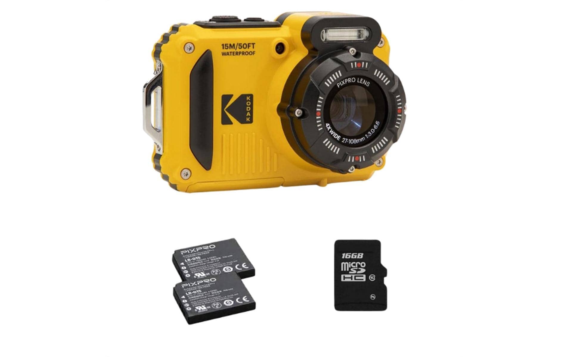Kodak Kompaktkamera »PixPro WPZ2 Kit« , 16,35 , 4 fach fach x opt. Zoom , WLAN