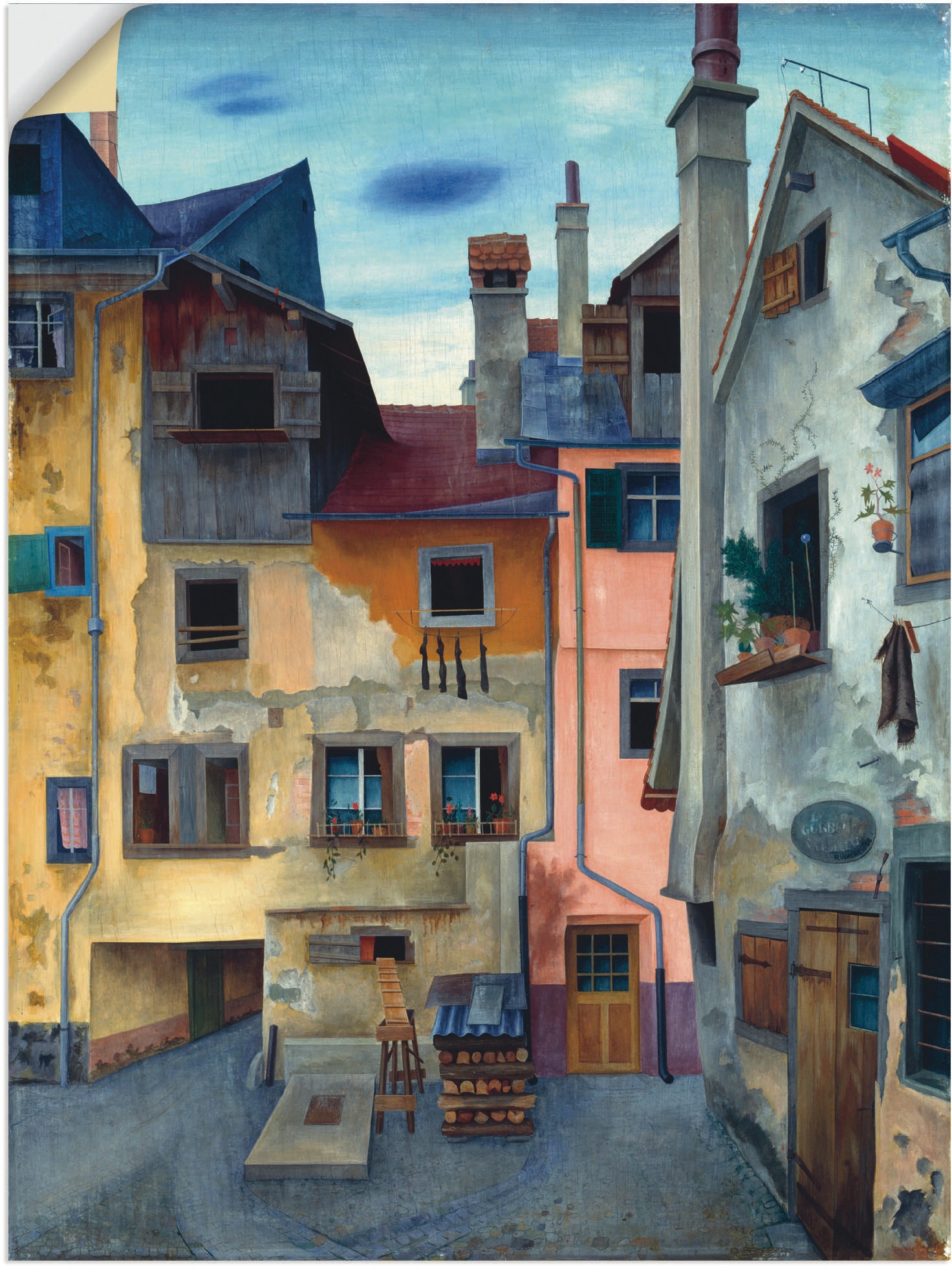 Image of Artland Wandbild »Alte Häuser in Lindau«, Fenster & Türen, (1 St.), in vielen Grössen & Produktarten - Alubild / Outdoorbild für den Aussenbereich, Leinwandbild, Poster, Wandaufkleber / Wandtattoo auch für Badezimmer geeignet bei Ackermann Versand Schweiz