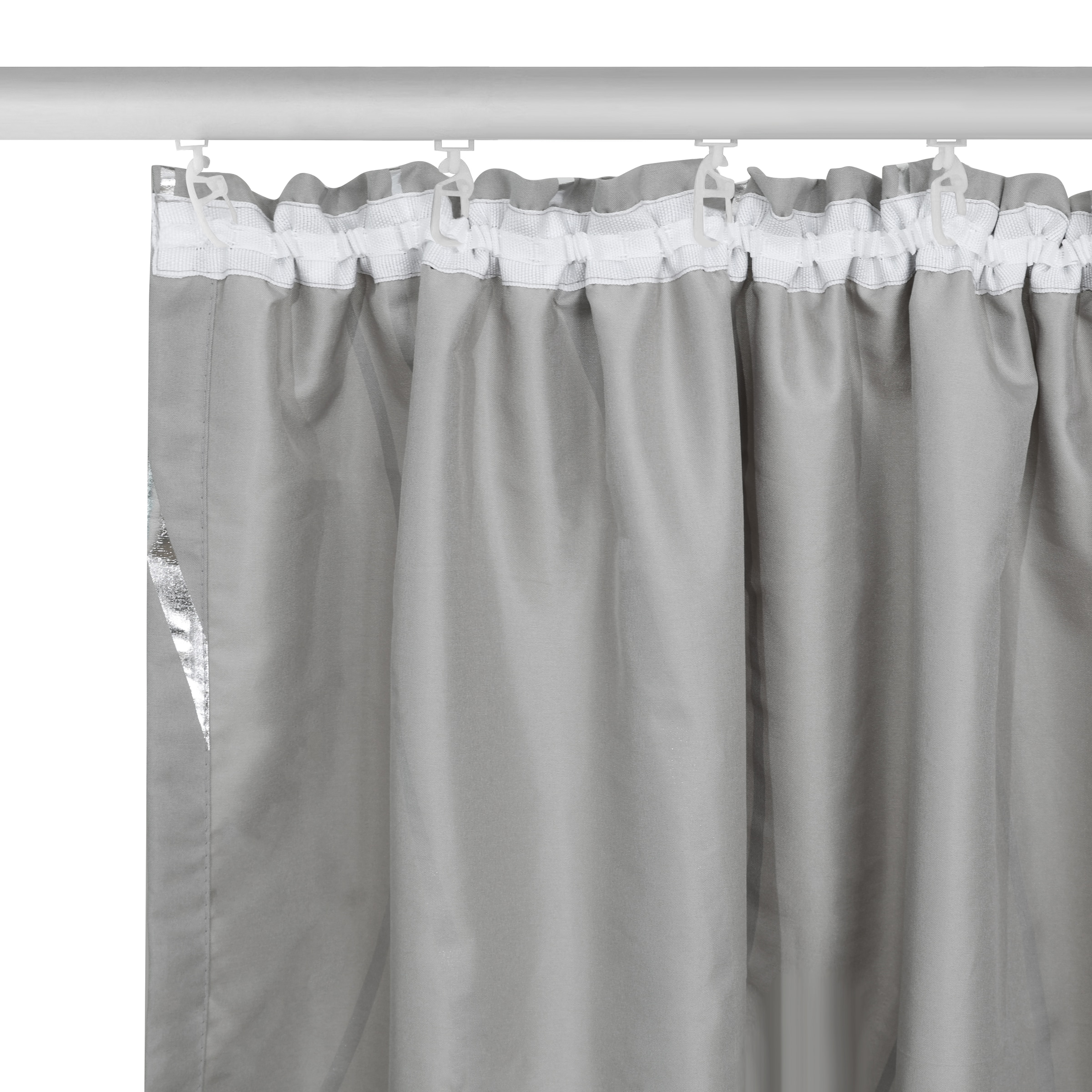 GOODproduct Gardine »Quinnton« Kräuselband 2 Stk. tlg. Blickdicht, 2er‑Set. Metallic‑Akzenten, Kräuselband