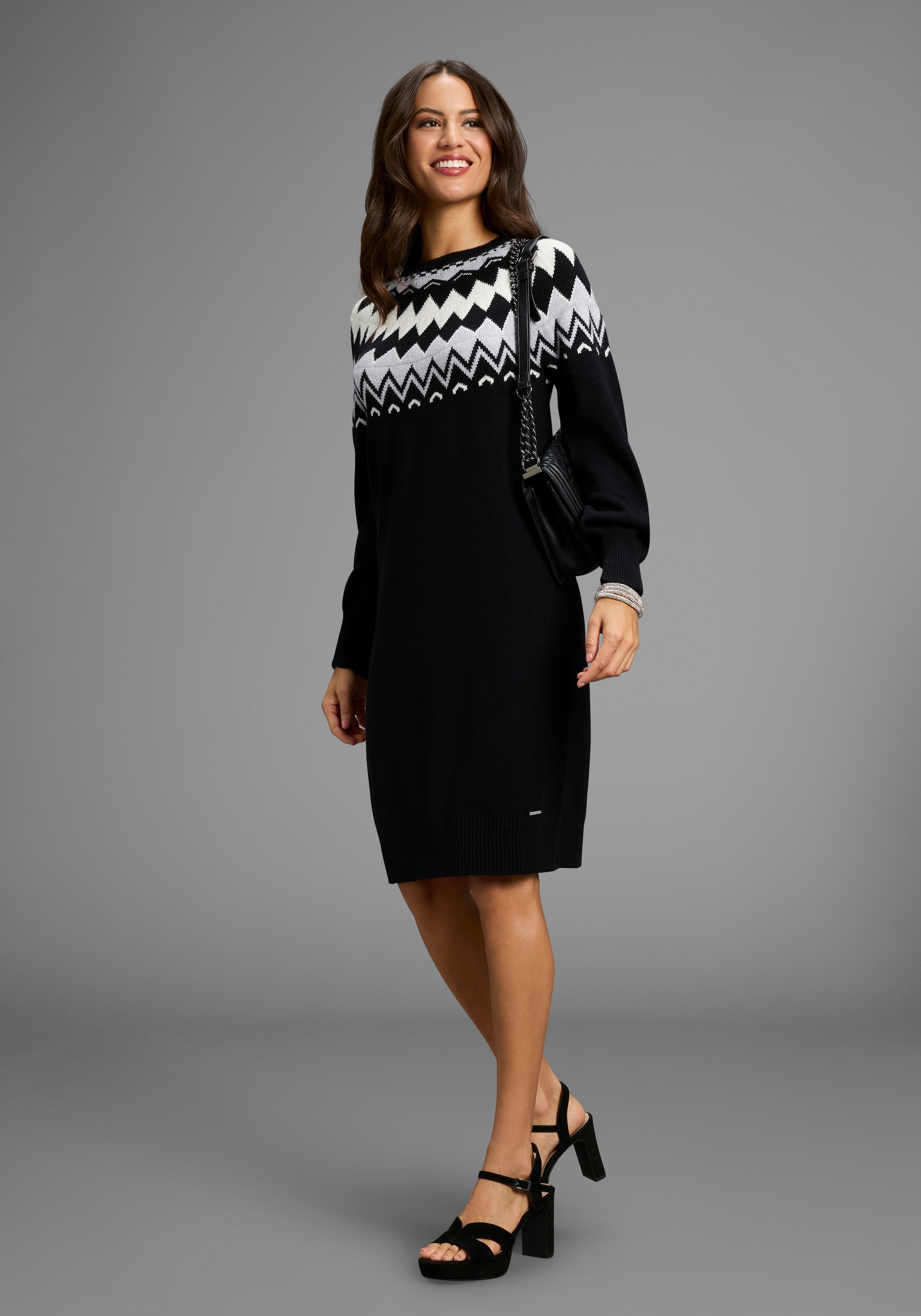 Image of Laura Scott Strickkleid mit kuscheligem Norwegermuster - NEUE KOLLEKTION