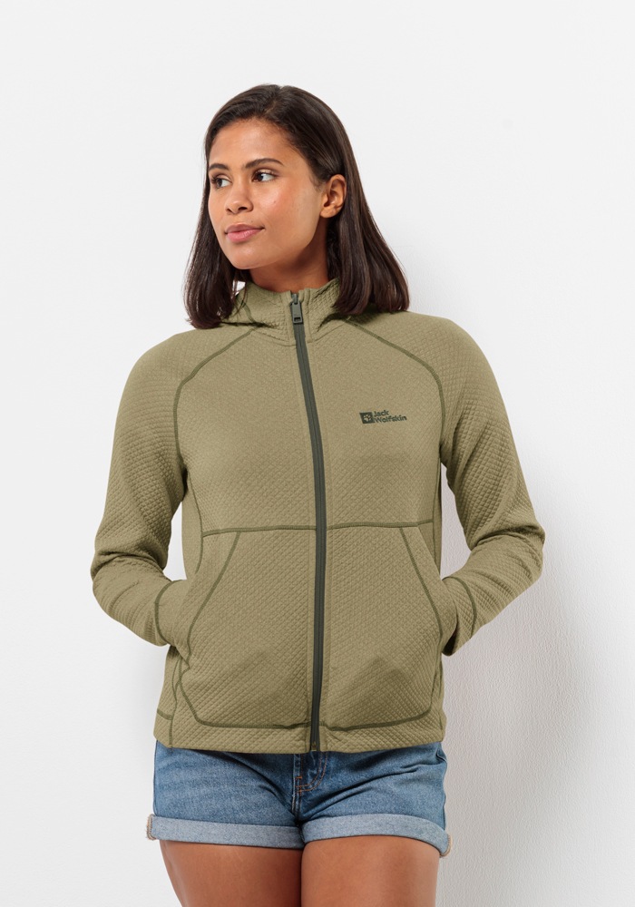 Image of Jack Wolfskin Kapuzenfleecejacke "FERNWEH HOODED JKT W" mit Kapuze