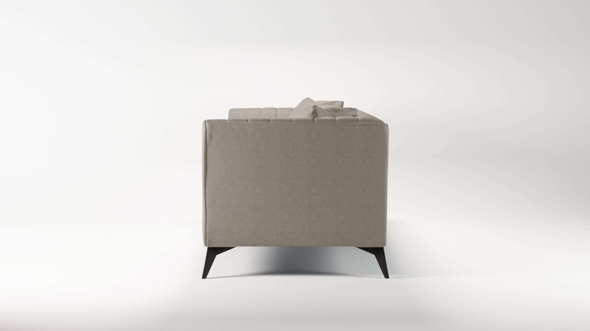 Places of Style 4-Sitzer »MATTHEW elegantes Designsofa, Masse B/T/H: 231/86/74 cm«, XXL, Steppung im Rücken, lose Sitzkissen, incl 2. Zierkissen