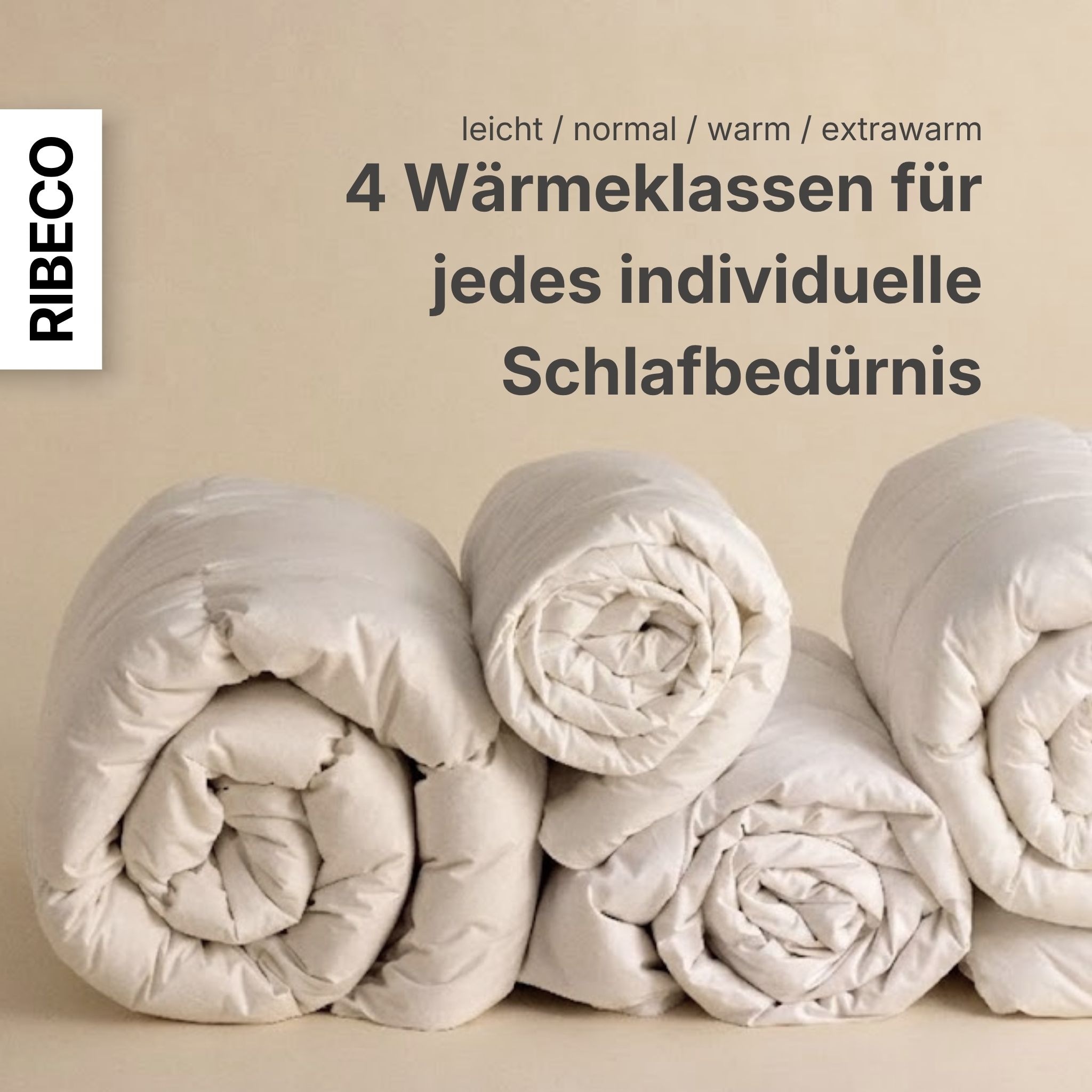 RIBECO Couette en duvet »Johanna, Bettdecke in 135x200 und 155x220cm und weiteren Grössen« léger Füllung 80 duvet 20 plumes 1 cuis tlg. meilleure vente, duvet et plumes, couette en duvet, couette en plumes, fabriqué en Allemagne