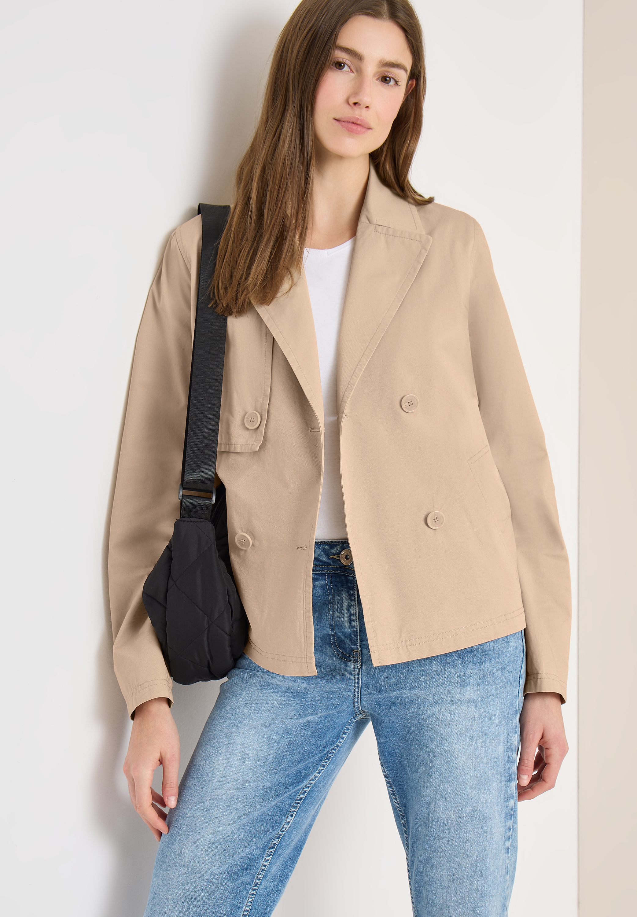Image of Cecil Kurzjacke ohne Kapuze Trenchcoat mit Reverskragen