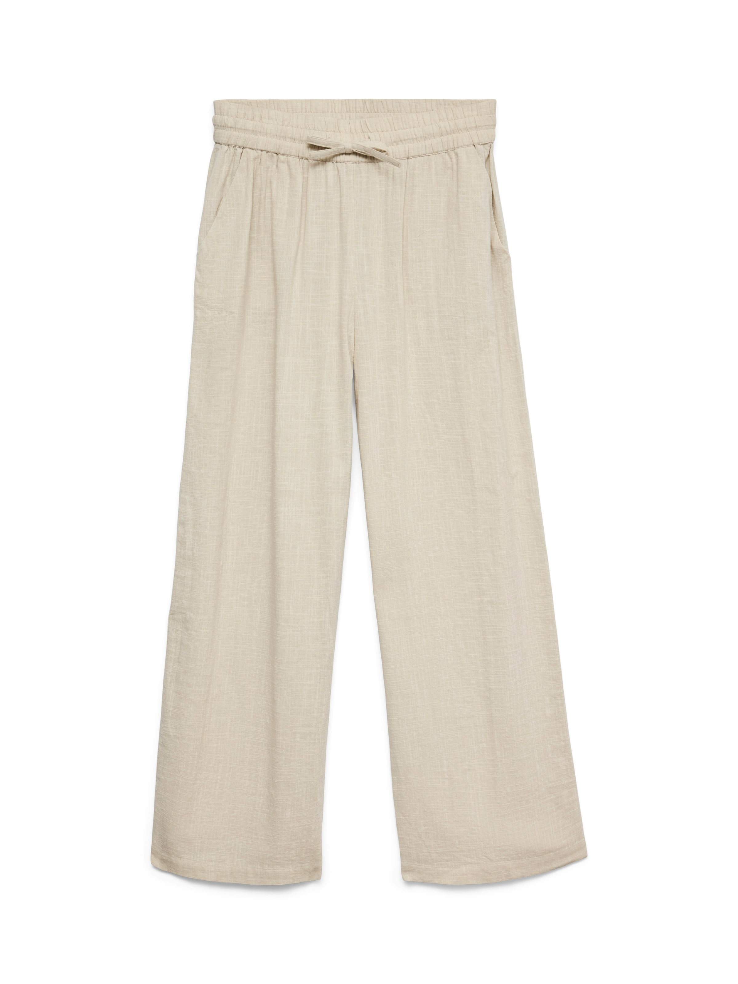 Vero Moda Schlupfhose »VMCAIA MW WIDE PANT WVN NOOS«  Sommerhose, mit Leinen