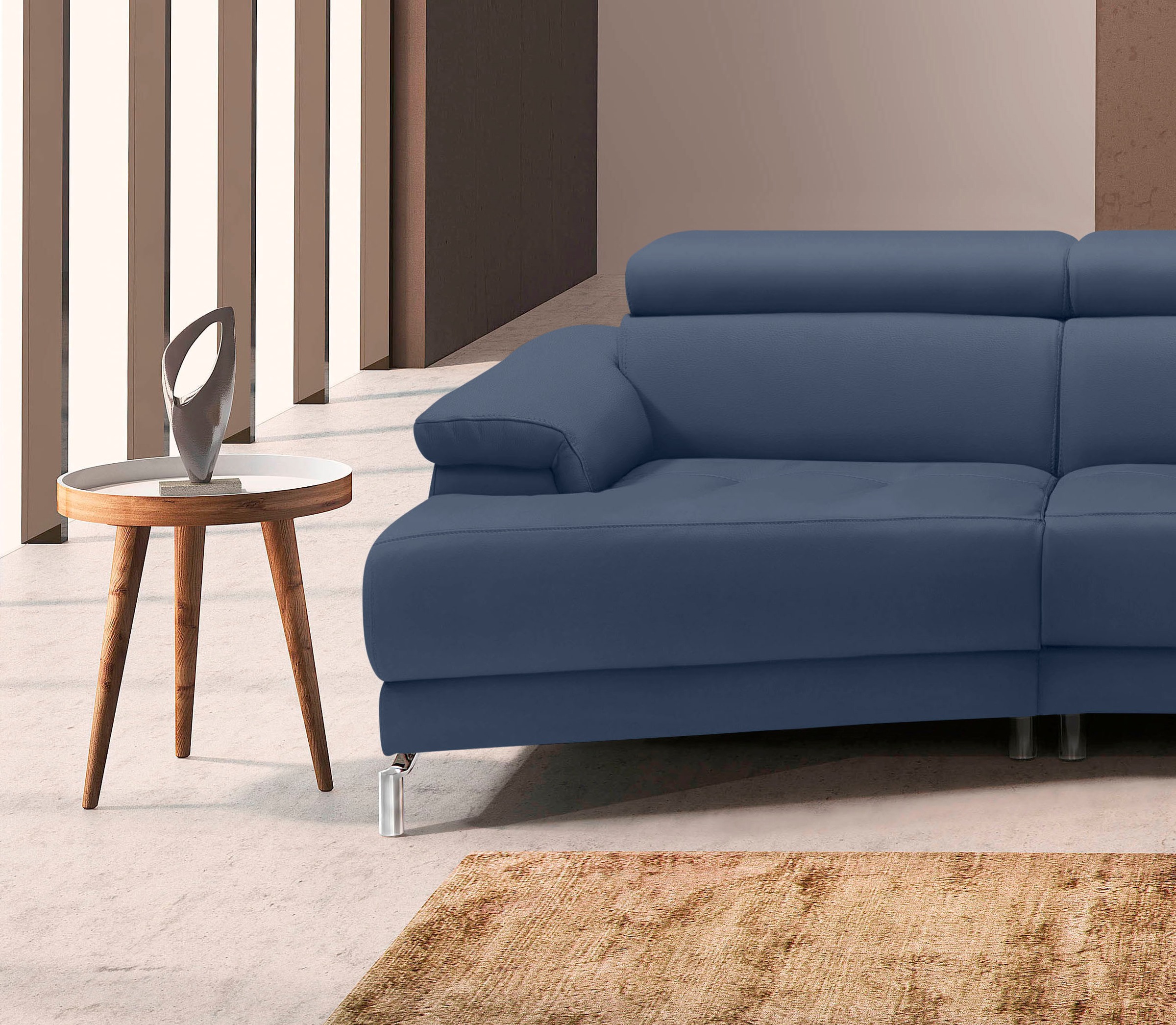 Egoitaliano Ecksofa »Soul, extravagantes Designsofa, Megasofa, super bequem, tolle Details«, mit Trapez-Abschlusselement, inkl verstellbarer Kopfteile