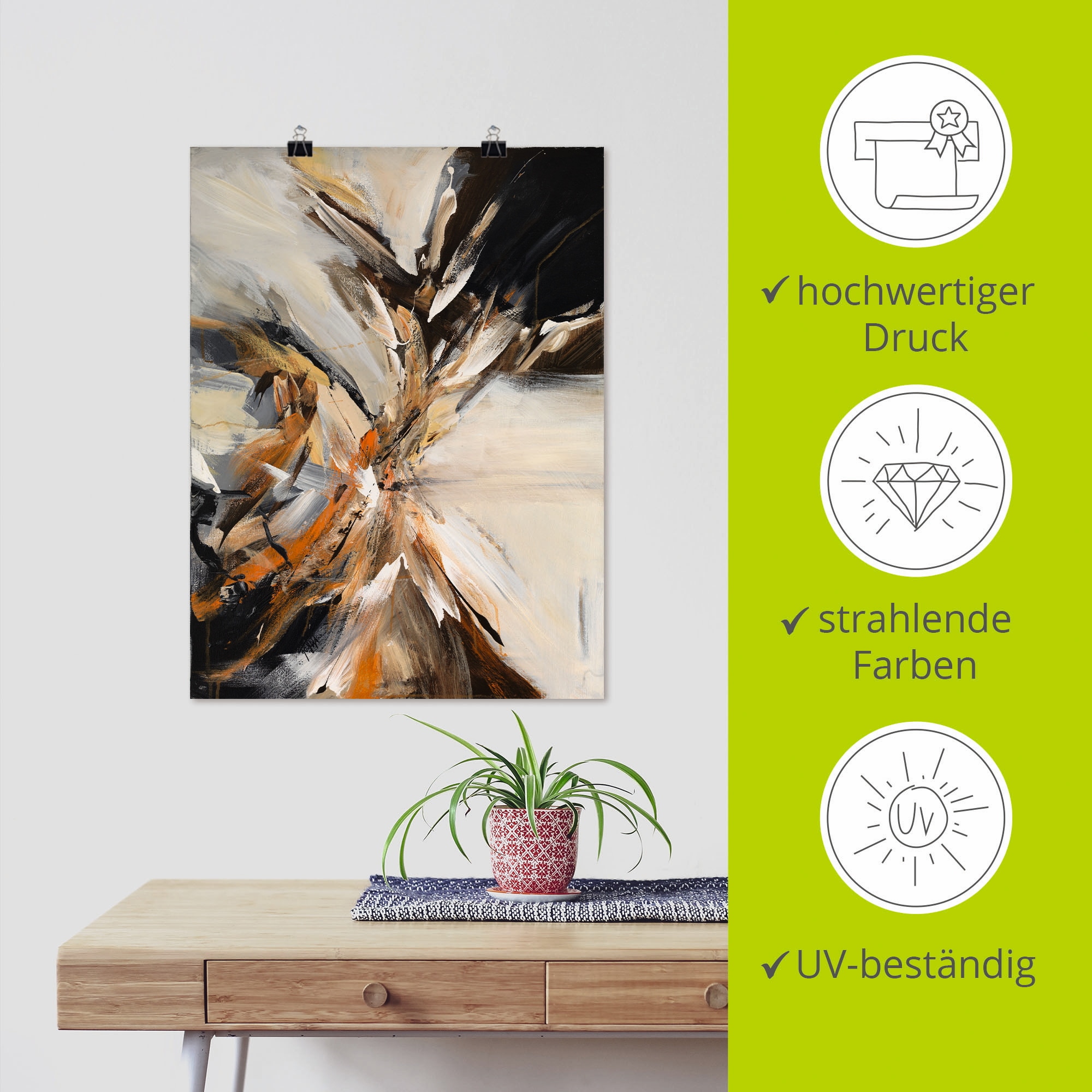 Artland Wandbild »Abstrakt IV« Gegenstandslos 1 Stk. tlg. als Leinwandbild, Poster in verschied. Grössen