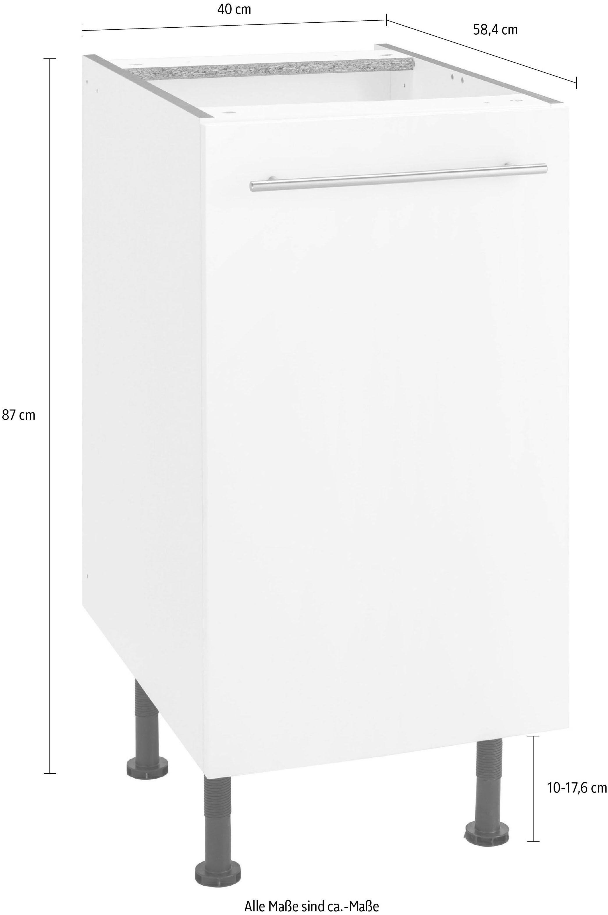 OPTIFIT Unterschrank »Bern« 40 cm breit, mit 1 Tür mit höhenverstellbaren Füssen, mit Metallgriff