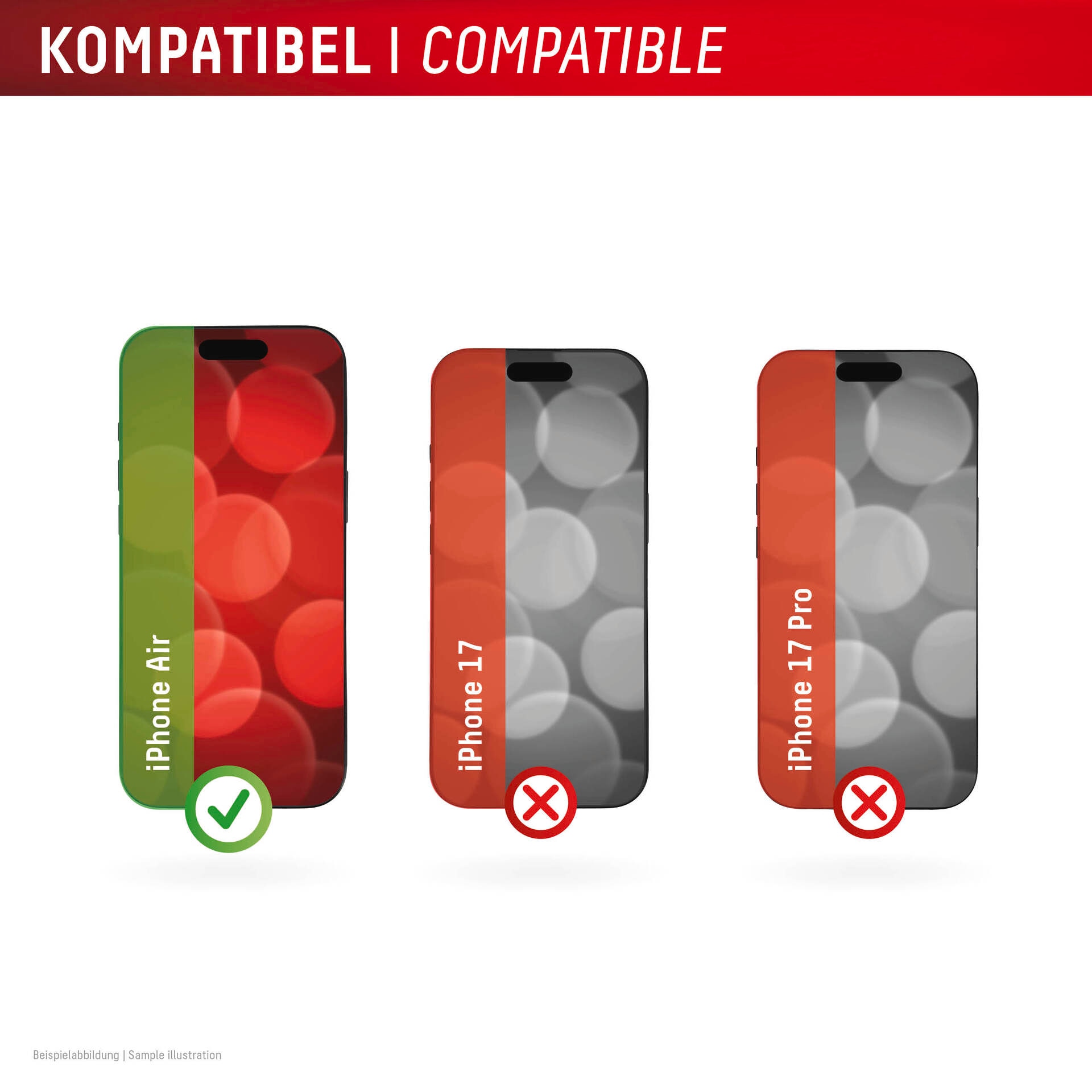 Displex Verre de protection d'écran »Premium Glass Screen Protector Full Cover« für Apple iPhone Air Displayschutzfolie, Schutzfolie, Bildschirmschutz, kratz- & stossfest