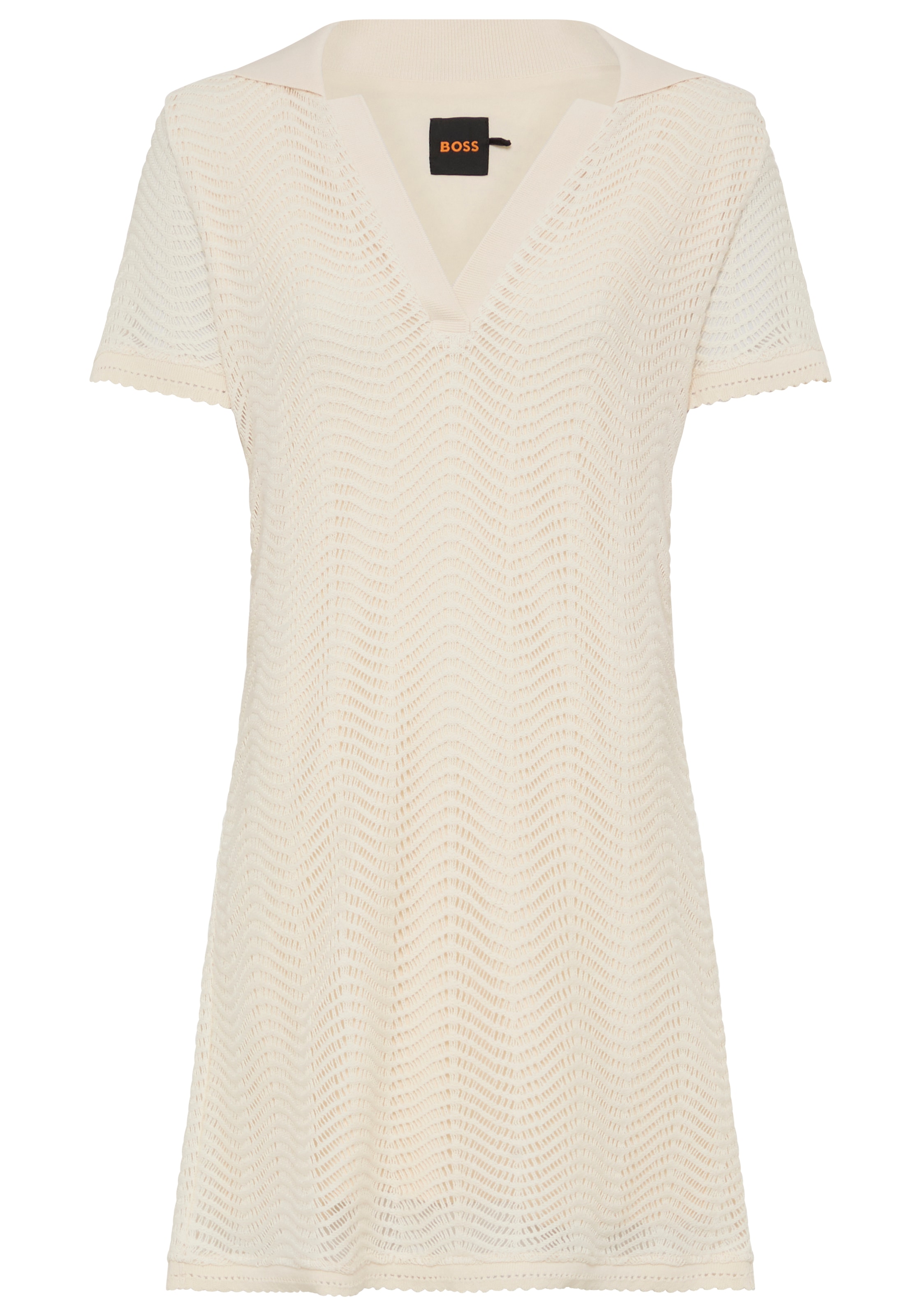 BOSS ORANGE Robe polo »Eloa Premium Damenmode« robe au crochet longueur au-dessus du genou