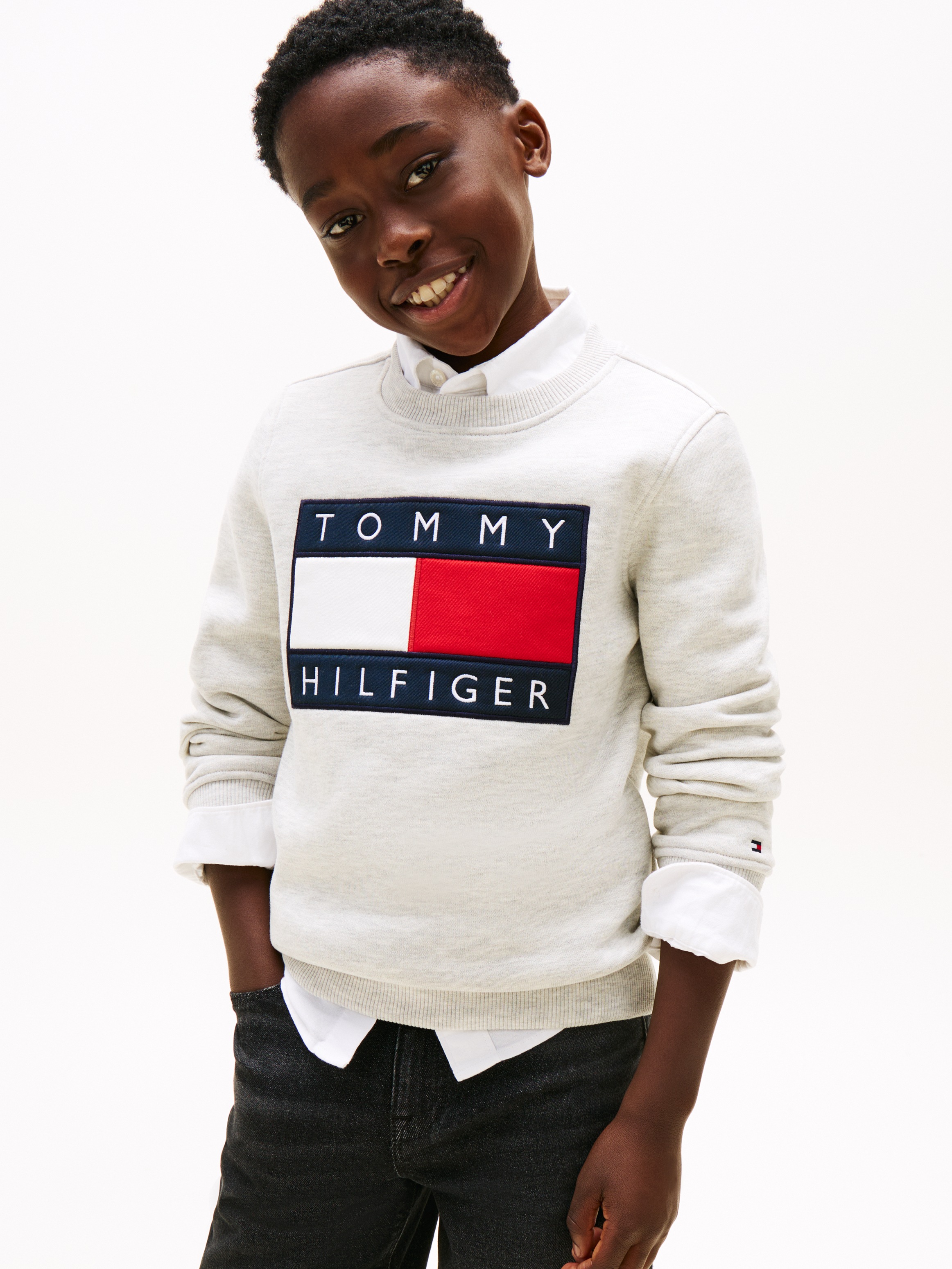 Tommy Hilfiger Sweatshirt , Kinder bis 16 Jahre, mit Rundhalsausschnitt
