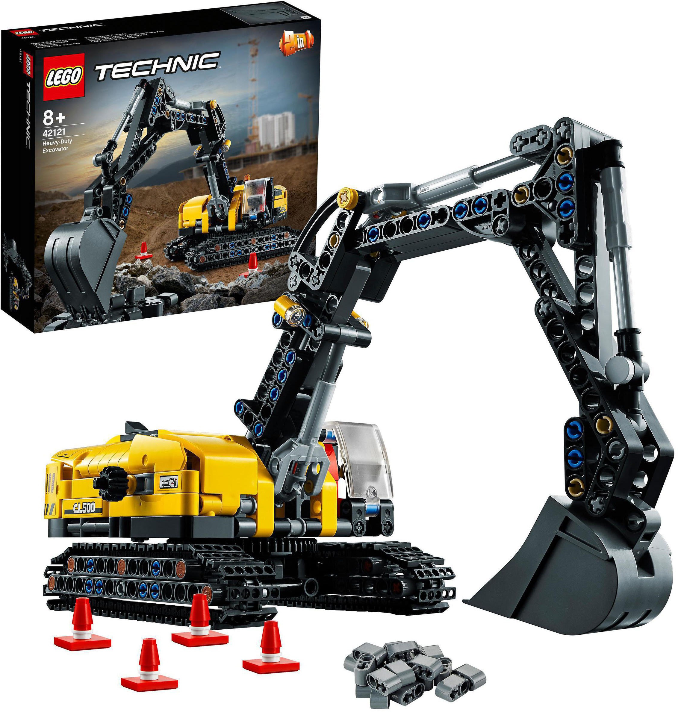 Image of LEGO® Konstruktionsspielsteine »Hydraulikbagger (42121), LEGO® Technic«, (569 St.), Made in Europe bei Ackermann Versand Schweiz