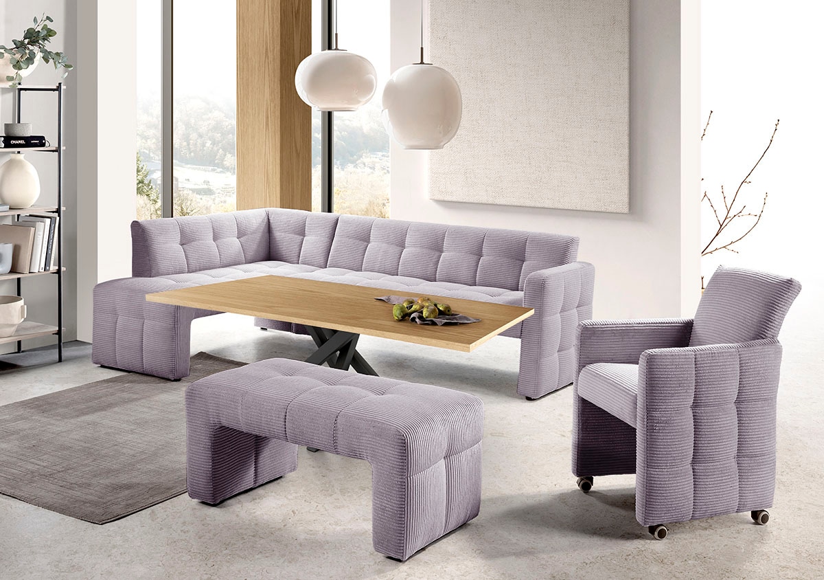 exxpo - sofa fashion »Barista, bequem und elegant, hohe Bodenfreiheit,« Eckbank Barista bequem und elegant, hochwertige Detailverarbeitung