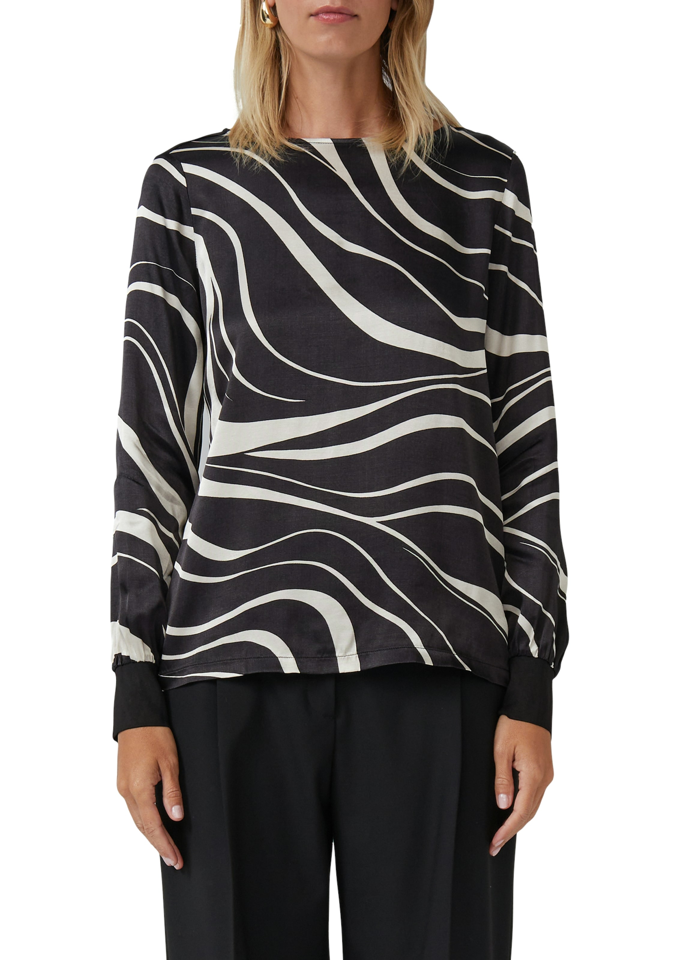 Image of s.Oliver BLACK LABEL Langarmshirt mit All-Over Print