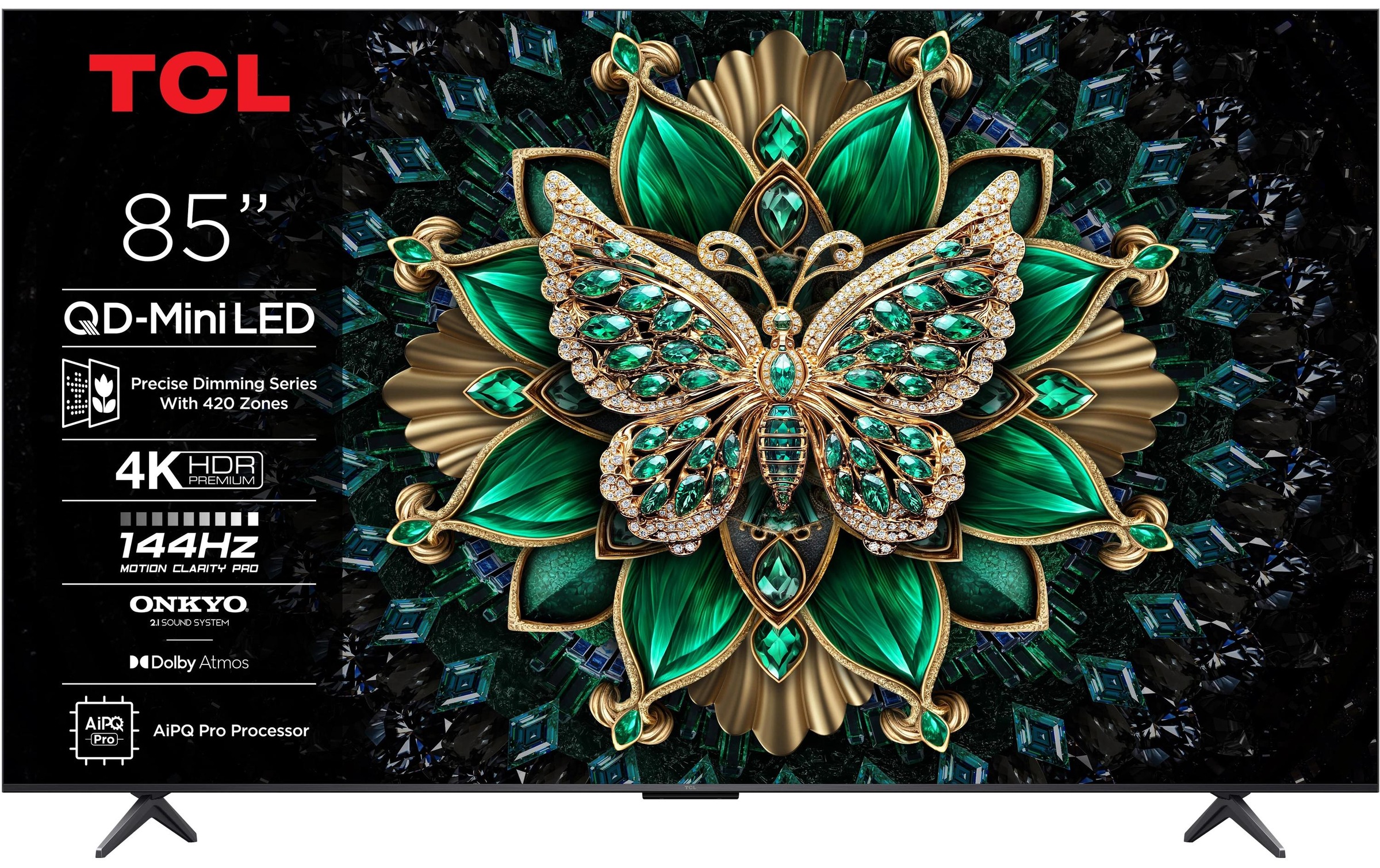 TCL , QLED-Fernseher »85C6K« 216 cm/85 ′′ Smart-TV , Google TV