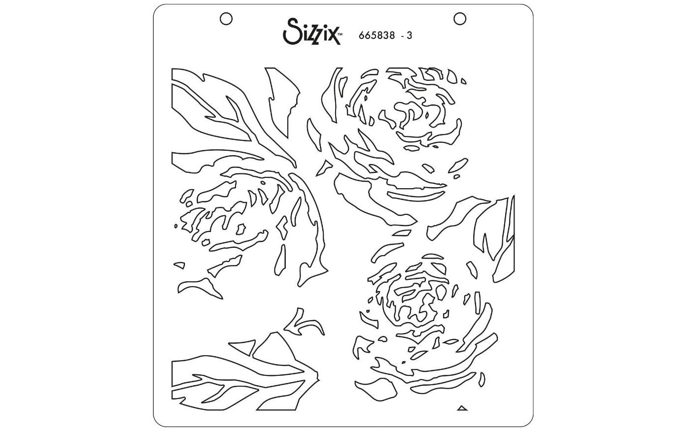 Sizzix Set créatif »Schablone Pfingstrosen 4er-Pack«