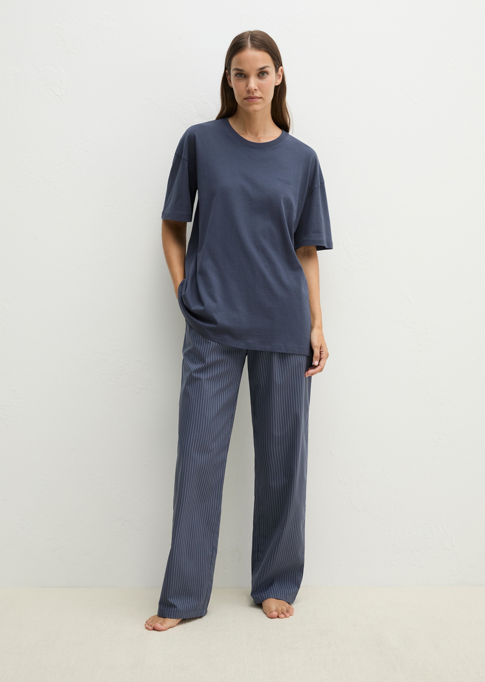 Image of Marc OPolo Pyjamaoberteil bequeme Passform, Kurzarm, mit geometrischen Prints, für Homewear