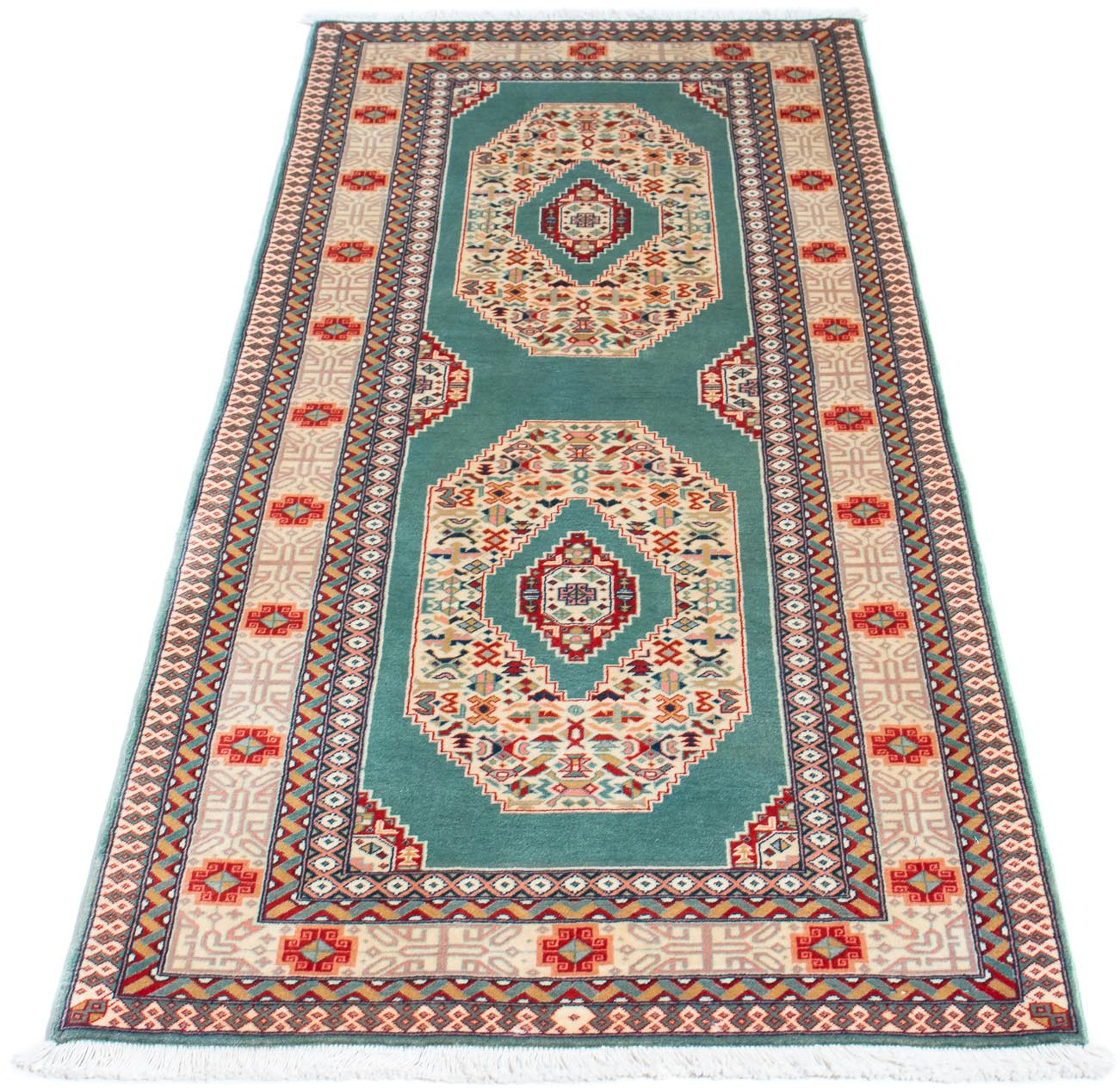 Image of morgenland Orientteppich »Perser - Täbriz - Royal - 187 x 70 cm - türkis«, rechteckig, 7 mm Höhe, Wohnzimmer, Handgeknüpft, Einzelstück mit Zertifikat bei Ackermann Versand Schweiz