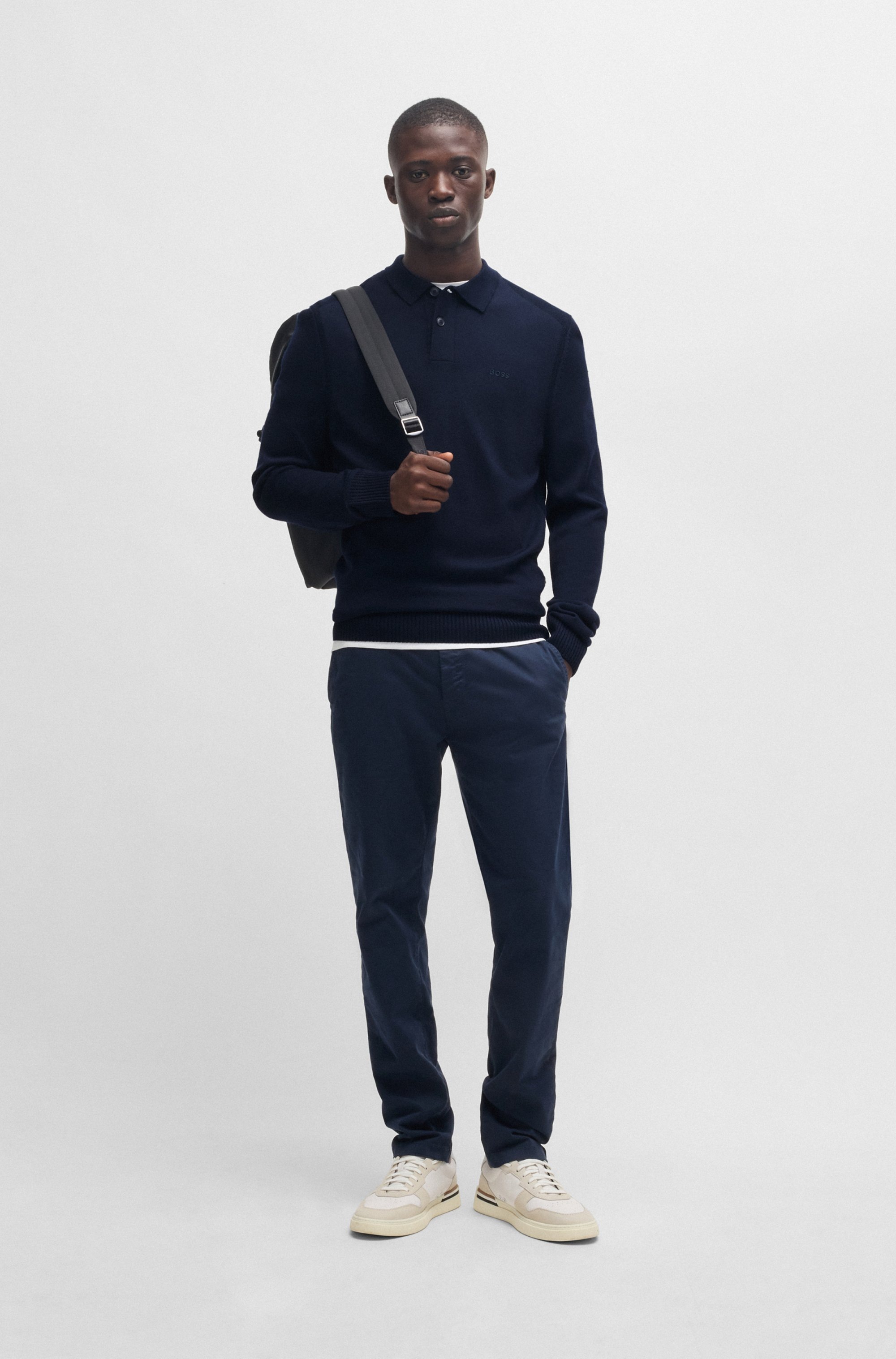 BOSS ORANGE Strickpullover »Avac«, mit Rundhalsausschnitt