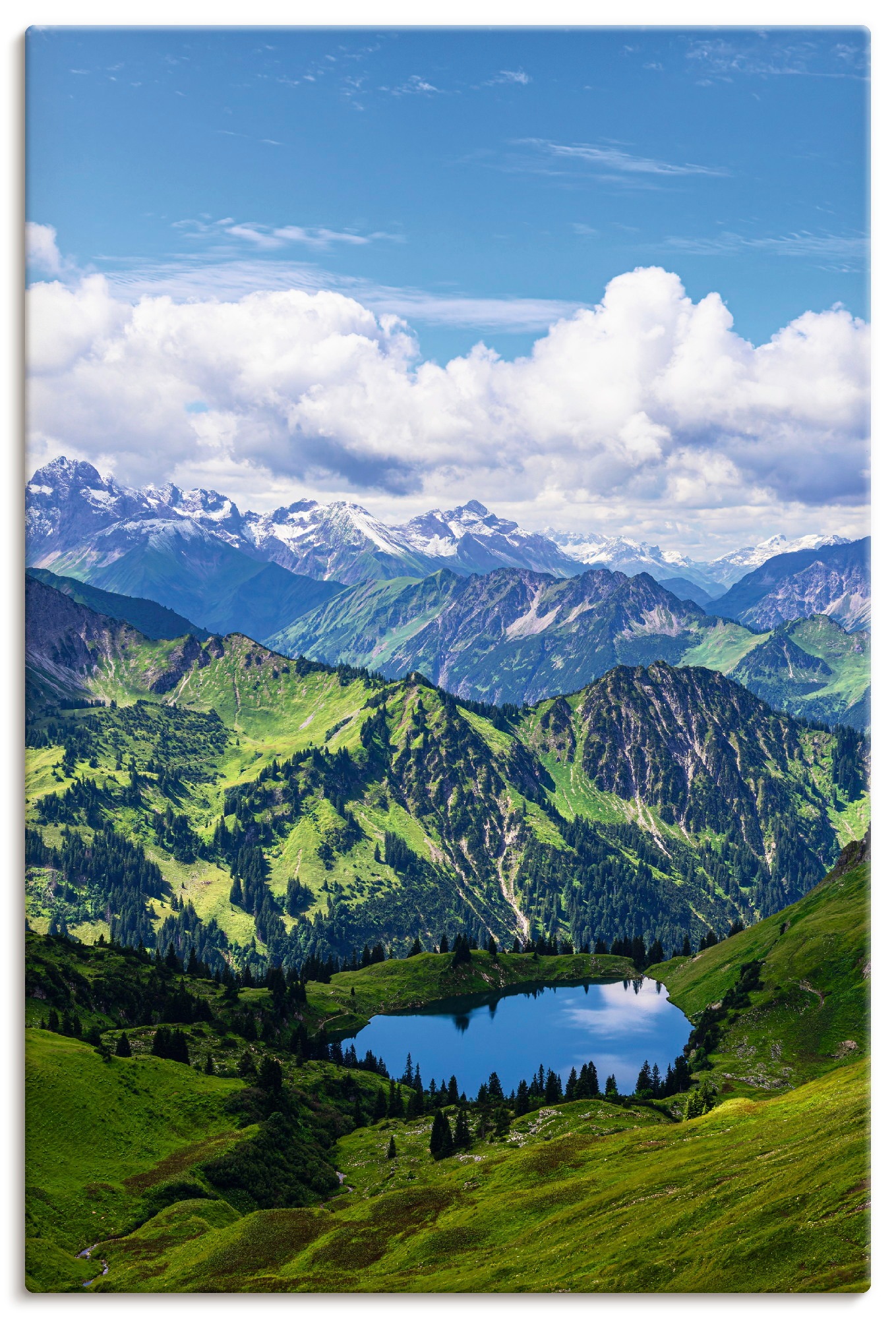 Image of Artland Wandbild "Nebelhorn bei Obersdorf Alpen Seealpsee" Berge & Alpenbilder 1 Stk. tlg. als Alubild, Leinwandbild, Poster, Wandaufkleber in verschied. Grössen