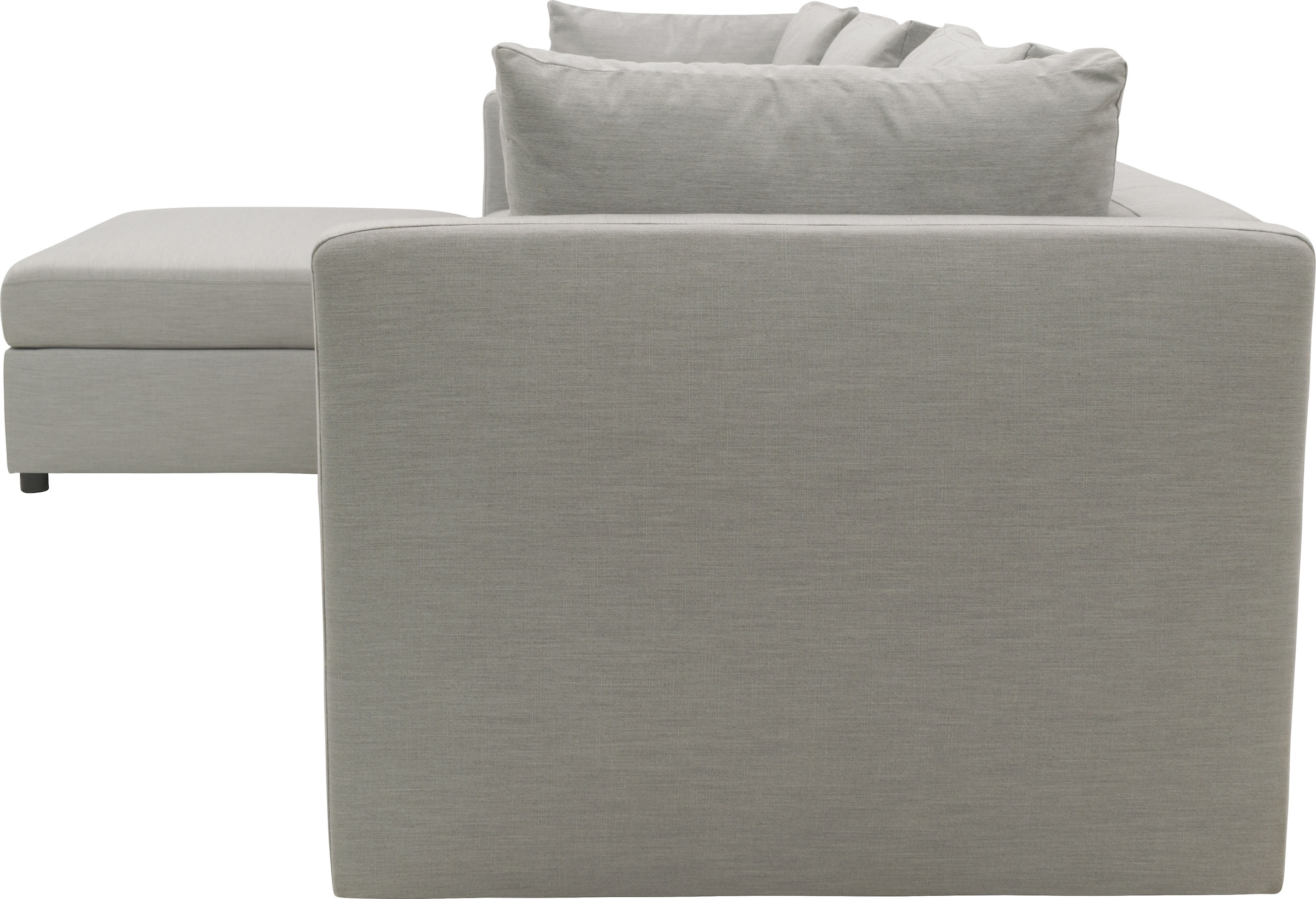 DOMO collection Ecksofa »Solskin, individuell erweiterbar/kombinierbar L-Form« mit losen Kissen. Rücken- und Seitenteile als Stecksystem.