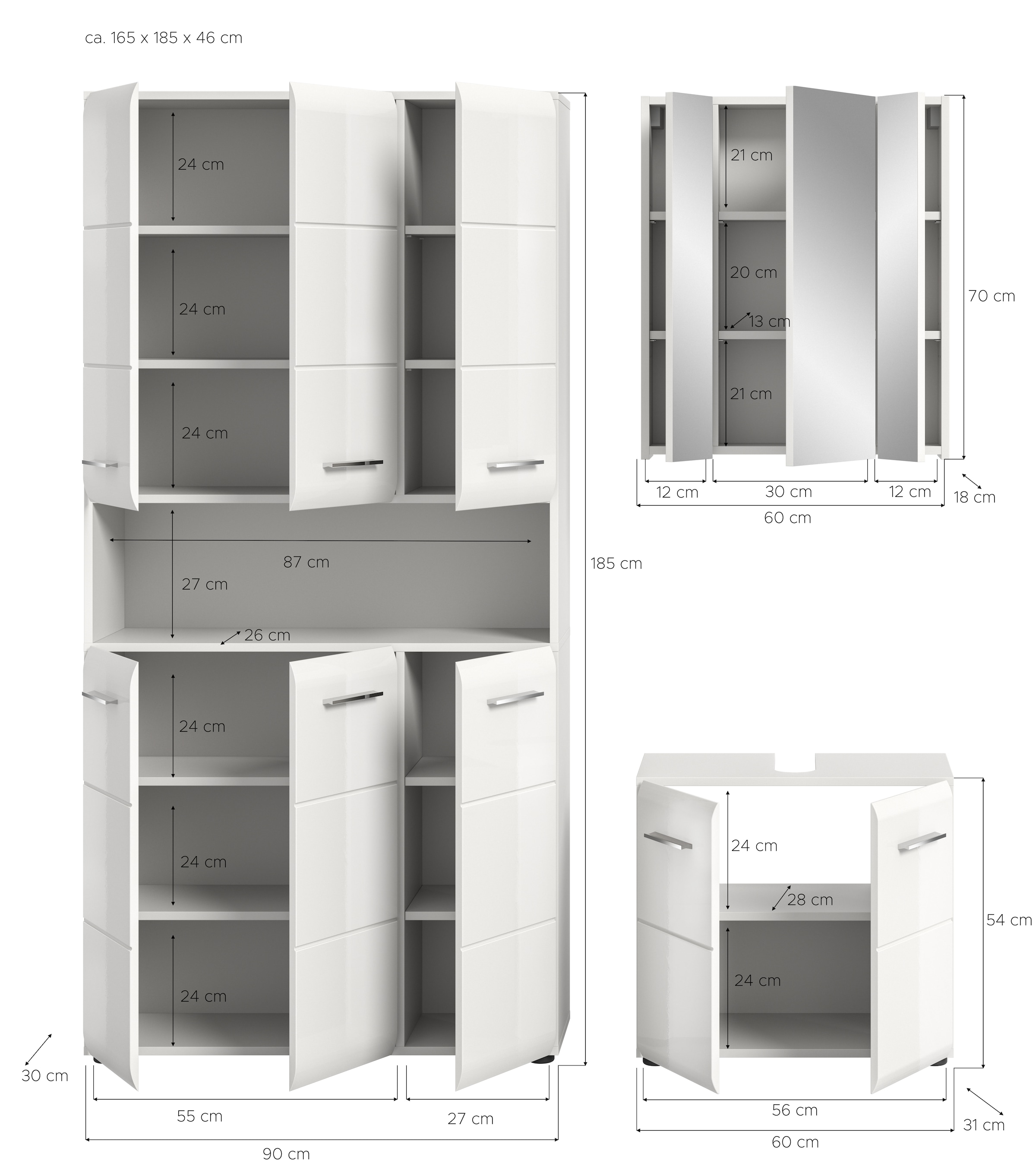INOSIGN Ensemble de salle de bains Set, 4 cuis tlg.