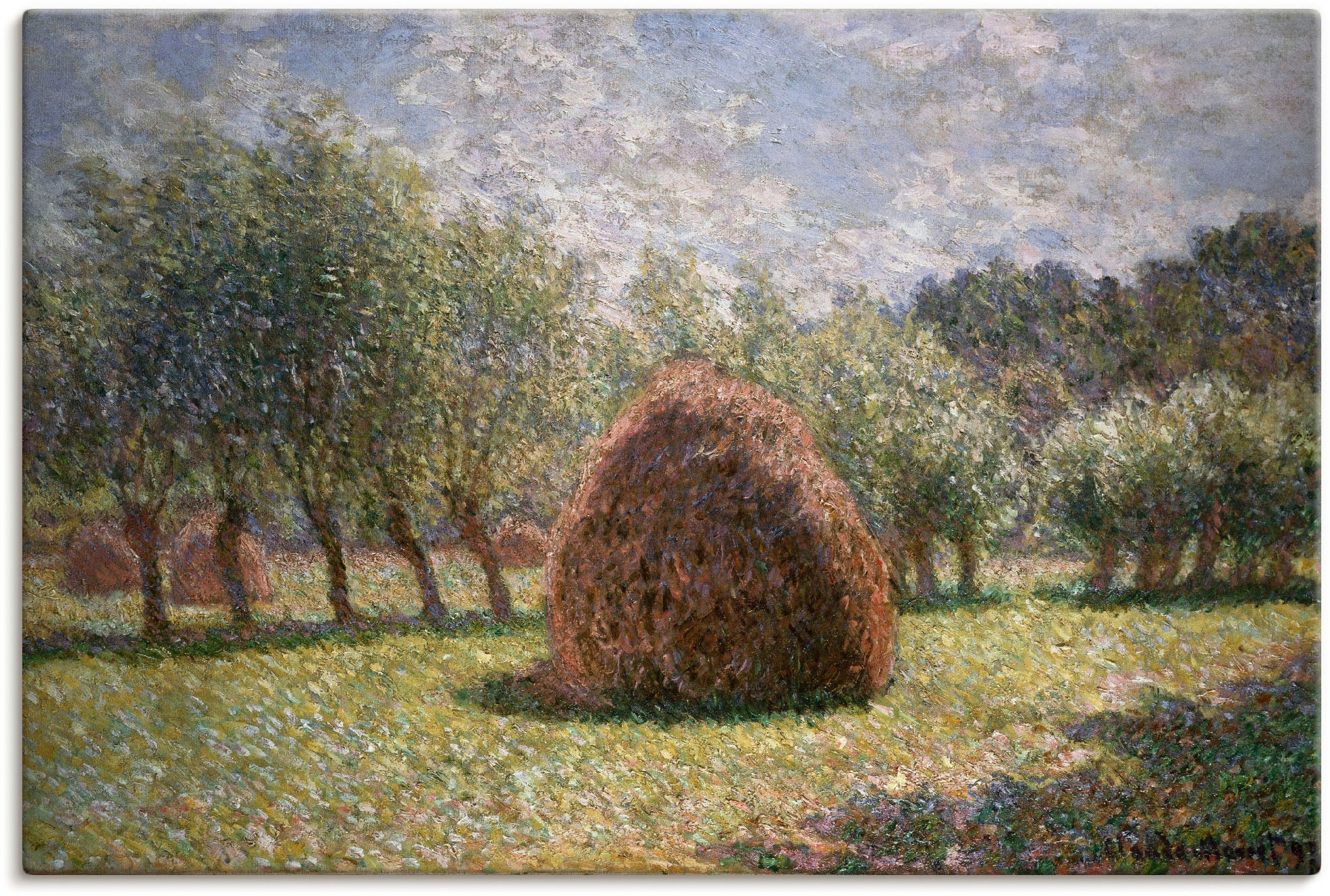 Image of Artland Wandbild »Heuschober bei Giverny. 1893«, Felder, (1 St.), in vielen Grössen & Produktarten - Alubild / Outdoorbild für den Aussenbereich, Leinwandbild, Poster, Wandaufkleber / Wandtattoo auch für Badezimmer geeignet bei Ackermann Versand Schweiz