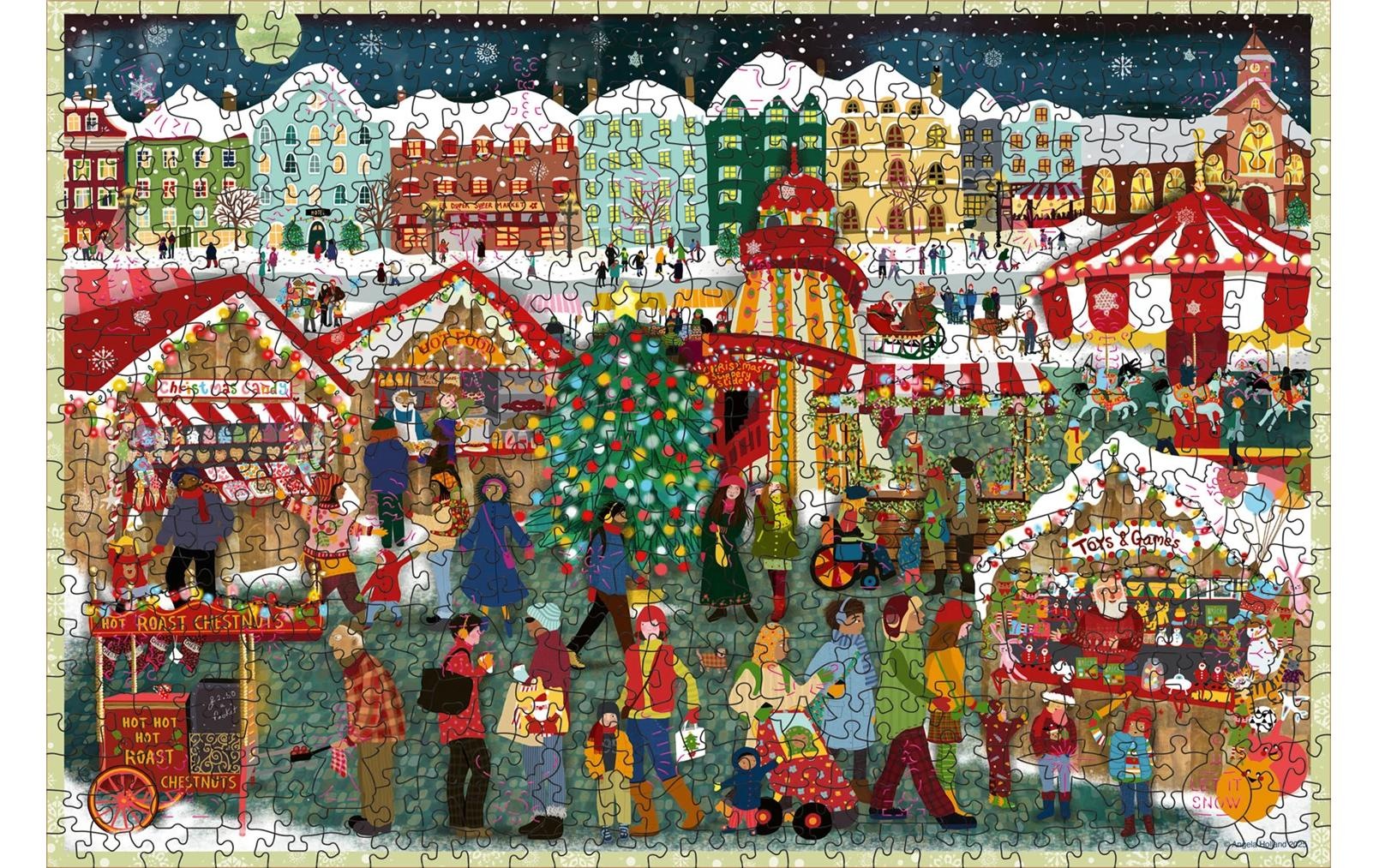 Ravensburger Puzzle »Weihnachtsmarkt 500 Teile inkl. 40 Whimsies«