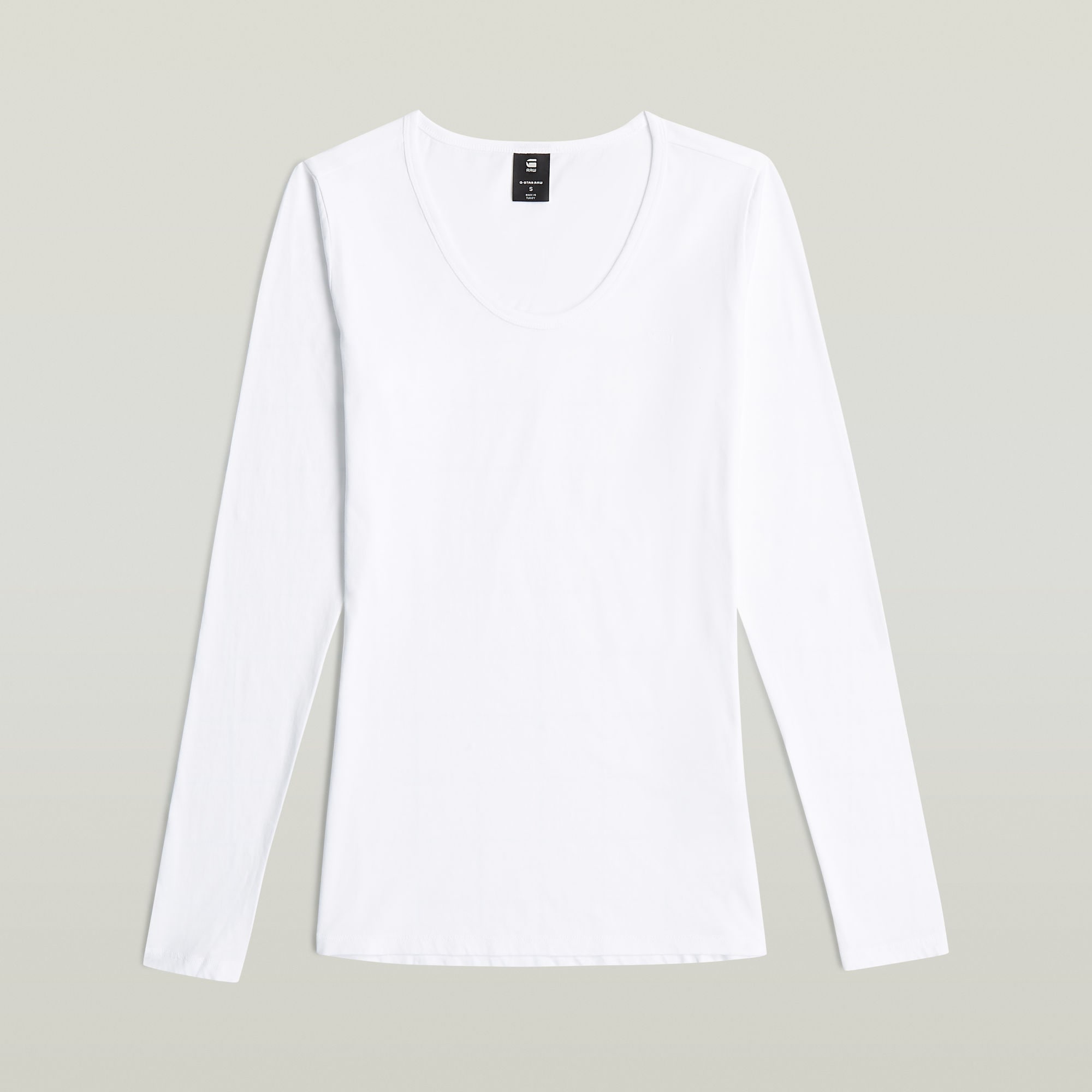 G-STAR Langarmshirt »Core eyben slim u t wmn ls« mit Label-Aufnäher, V-Ausschnitt