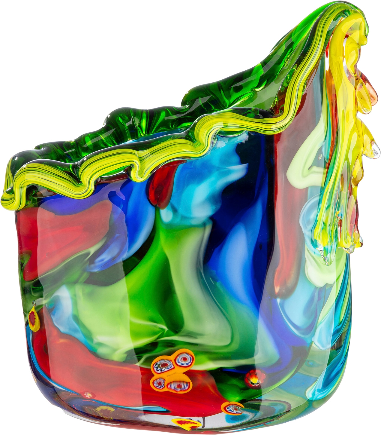 GILDE Tischvase »Gesichtsvase Larissa mehrfarbig H. 29 cm« Gesichtsvase, Glas, Blumenvase, künstlerisch, modern, Geschenkidee