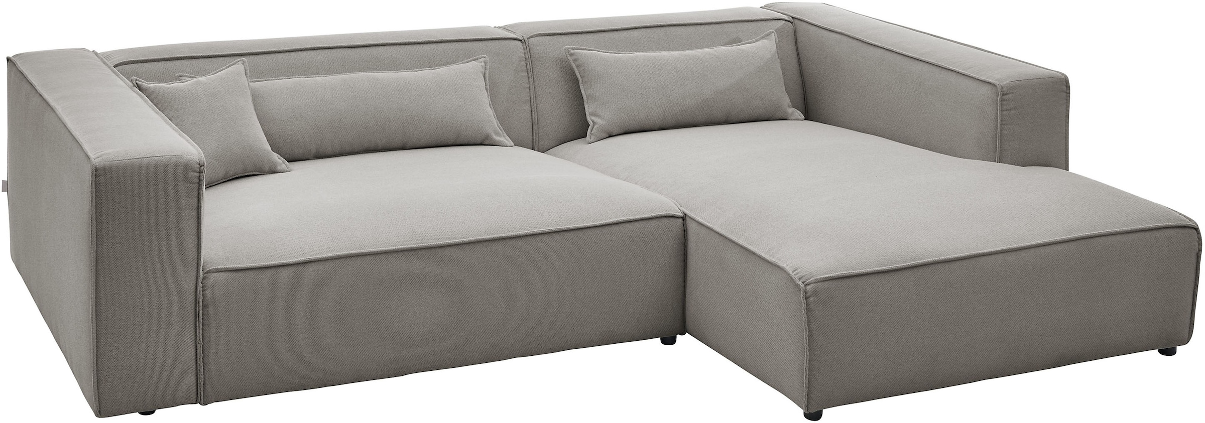 LeGer Home by Lena Gercke Ecksofa »PIARA XXL Strukturstoff, Big-Sofa, L-Form« wahlweise Ottomane rechts/links, Kedernaht, extra tiefe Sitzfläche