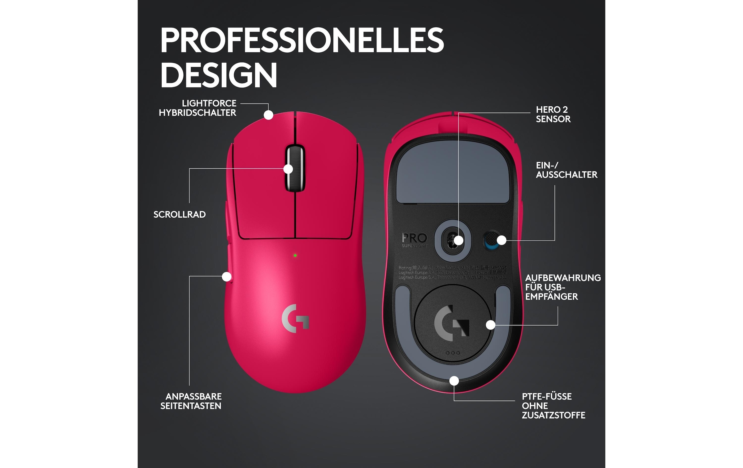 Logitech Gaming-Maus »Pro X Superlight 2 Lightspeed«, kabellos