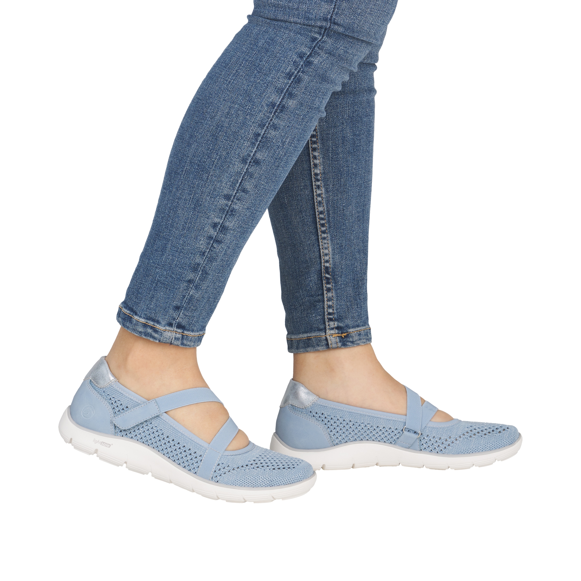 Remonte Ballerines à lanières  chaussure à scratch, mocassin avec équipement Lite´n Soft